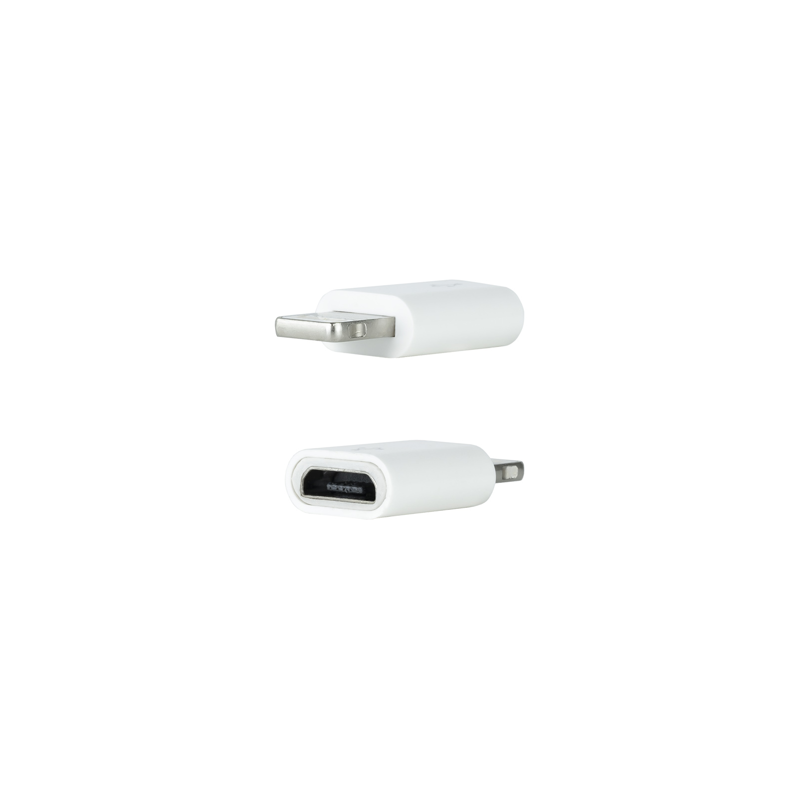 Adaptateur Nanocable Lightning vers Micro USB - Lightning/M-Micro B/H - Couleur Blanc