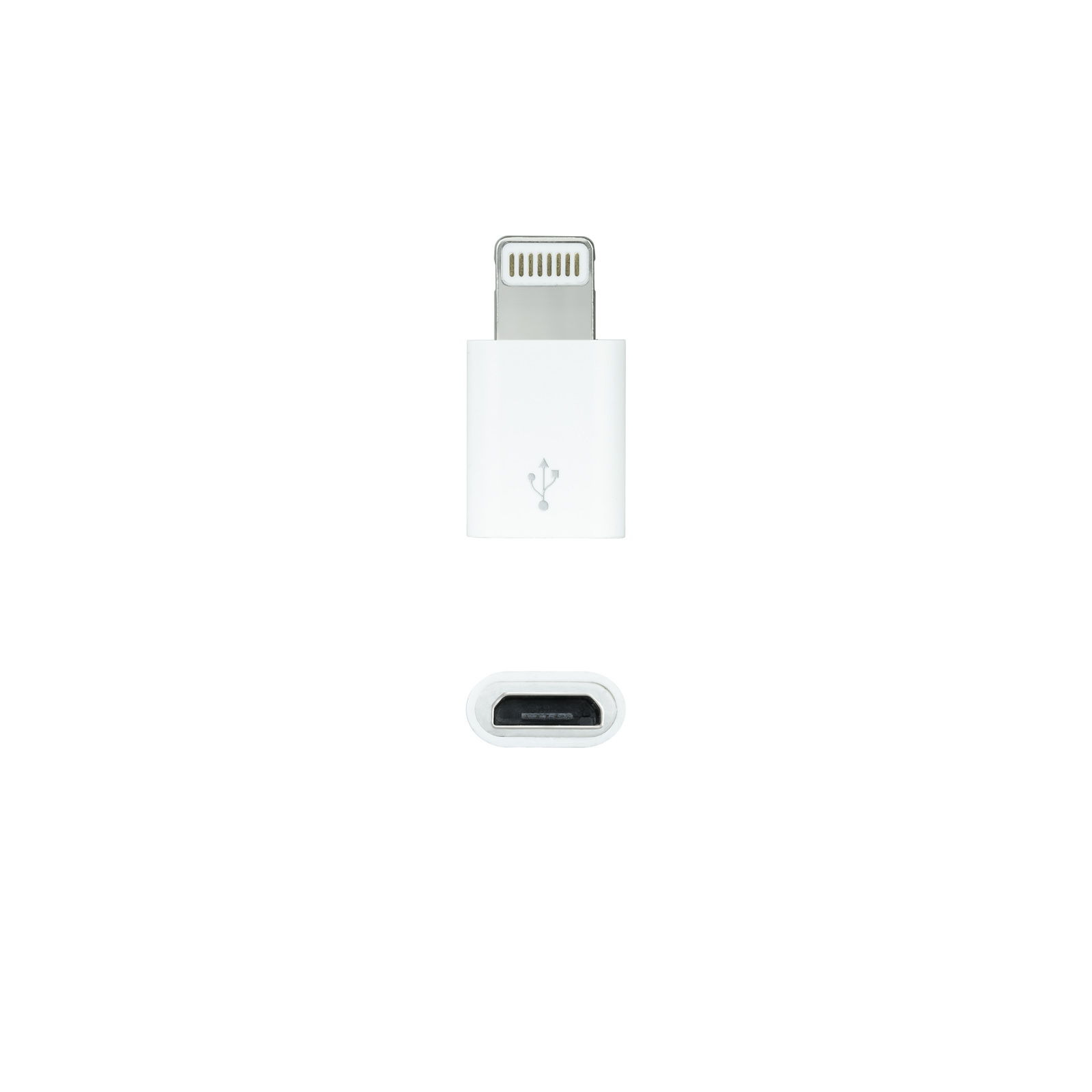 Adaptateur Nanocable Lightning vers Micro USB - Lightning/M-Micro B/H - Couleur Blanc