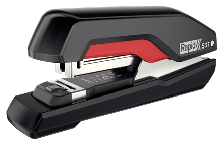 Agrafeuse de bureau compacte Rapid S27 - Jusqu'à 30 feuilles - Pour agrafes 24/6, 26/6 - Noir/Rouge
