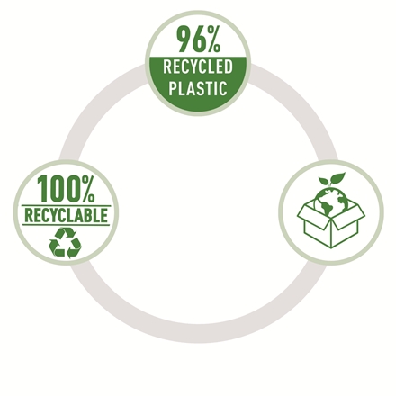 Agrafeuse de bureau Petrus 210 Recycle – Agrafe jusqu'à 25 feuilles – 96 % de plastique recyclé – Agrafage ouvert, fermé et cloué – Comprend 200 agrafes Petrus 22/6 – Couleur noire