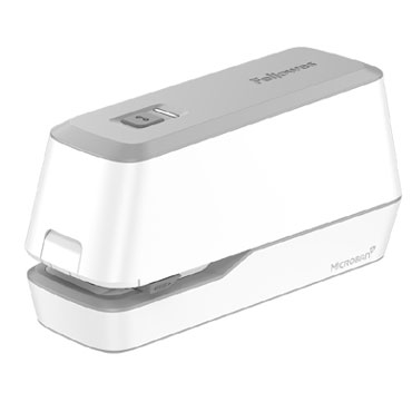 Agrafeuse électrique Fellowes LX940 40 feuilles - Utilise des agrafes 24/6-26/6 - Protection antibactérienne Microban® - Fonctionnement silencieux - Base antidérapante - Couleur blanche