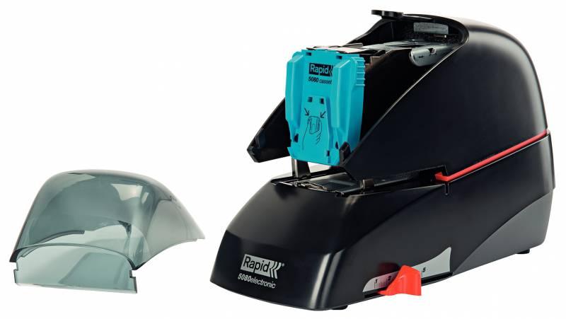 Agrafeuse Électrique Rapide Supreme R5080E 80 Feuilles - Chargement Cartouche - Durable - Noir
