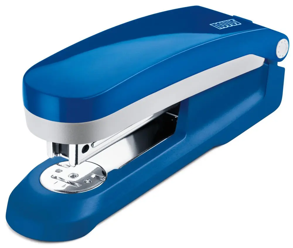 Agrafeuse Novus Evolution E 25 + Boite de 200 Agrafes 24h/24 et 6j/7 - Jusqu'à 25 Feuilles - Agrafage Fermé, Ouvert et Cloué - Coloris Bleu