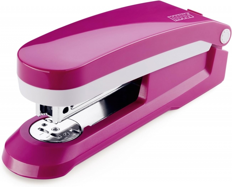 Agrafeuse Novus Evolution E 25 Fresh + Boite de 200 Agrafes 24h/24 et 6j/7 - Jusqu'à 25 Feuilles - Agrafage Fermé, Ouvert et Cloué - Couleur Fuchsia