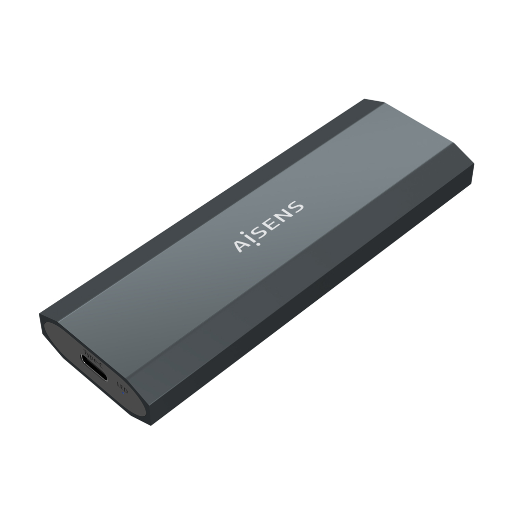 Aisens Boîtier Externe M.2 (NGFF) - SATA/NVMe vers Usb3.1 Gen2 - Couleur Gris