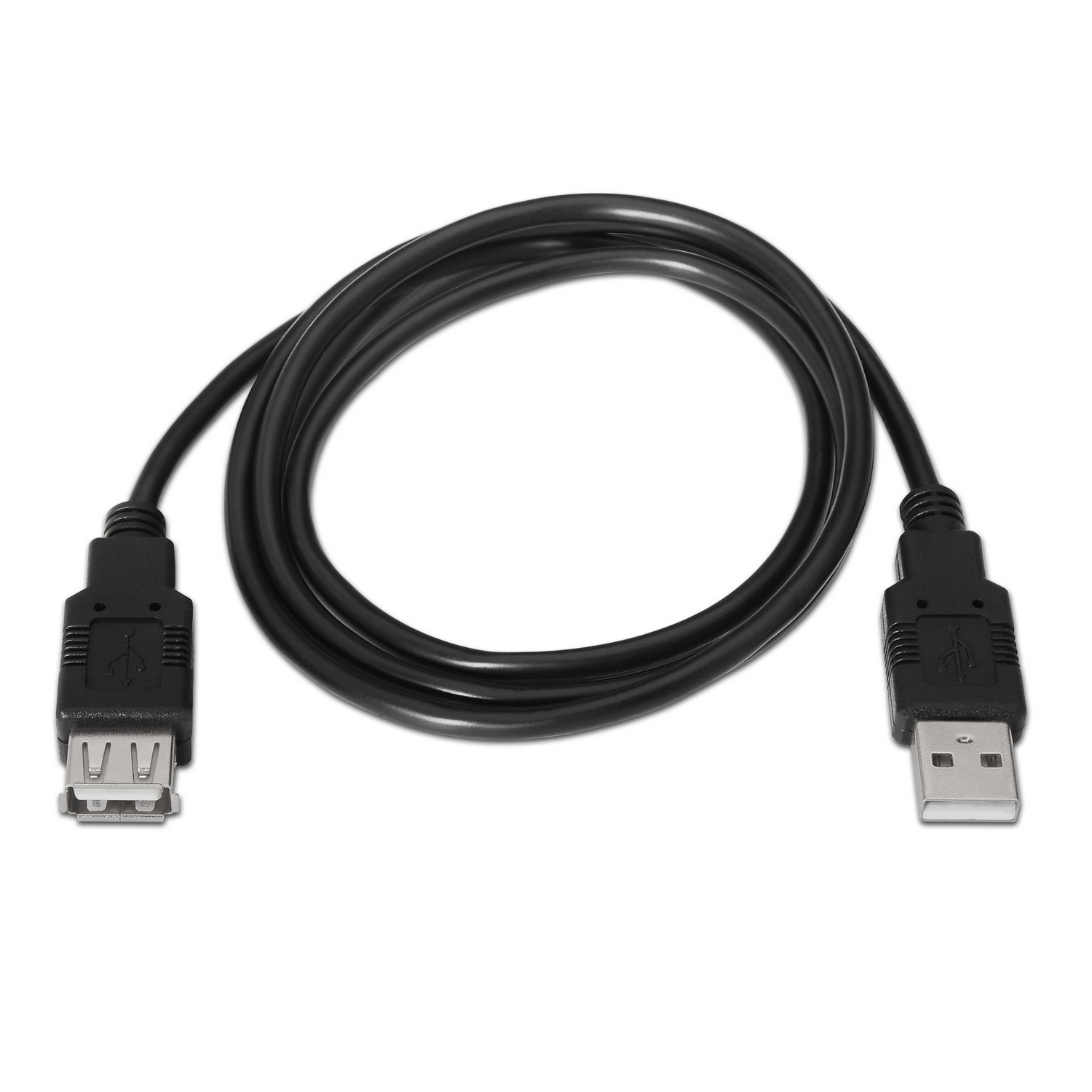 Aisens Câble d'Extension USB 2.0 - Type A Mâle vers Type A Femelle - 1.0m - Couleur Noir