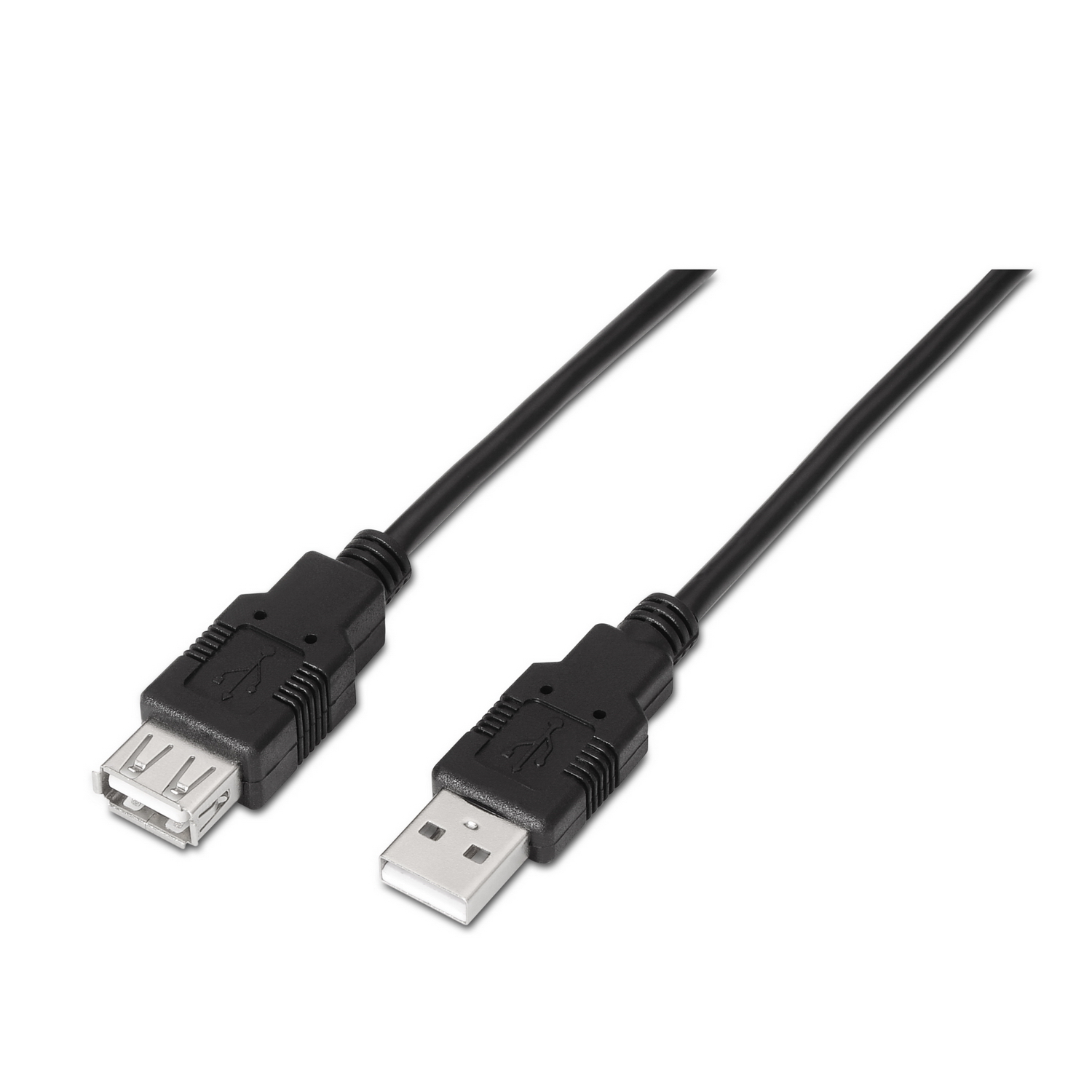 Aisens Câble d'Extension USB 2.0 - Type A Mâle vers Type A Femelle - 1.0m - Couleur Noir