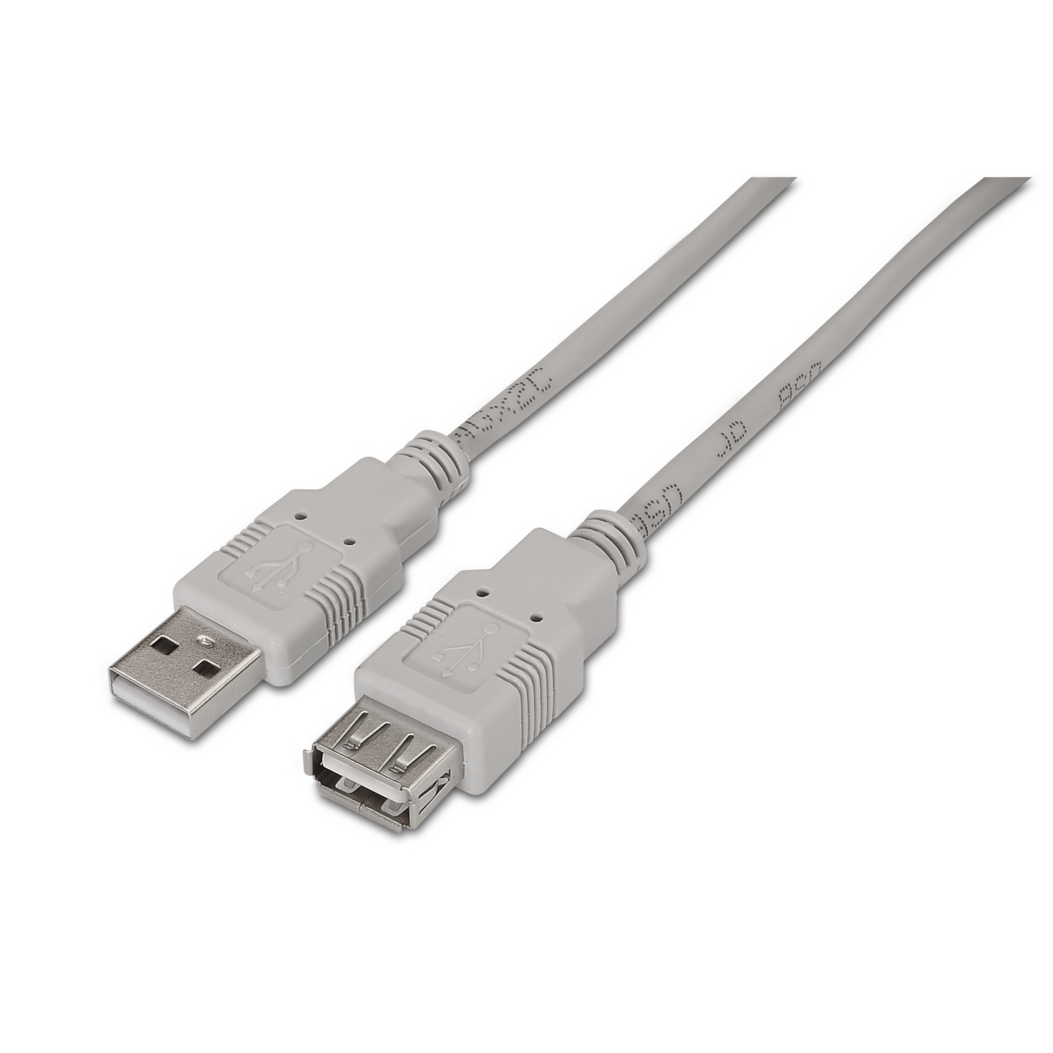 Aisens Câble d'Extension USB 2.0 - Type A Mâle vers Type A Femelle - 1.8m - Couleur Beige