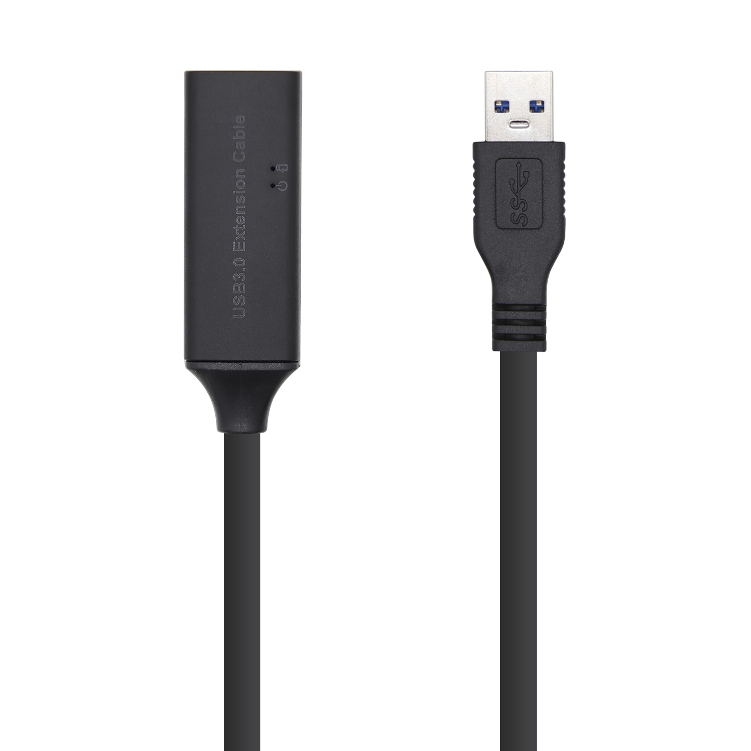 Aisens Câble d'Extension USB 3.0 avec Amplificateur et Alimentation - Type A/MA/H - 10m - Couleur Noir