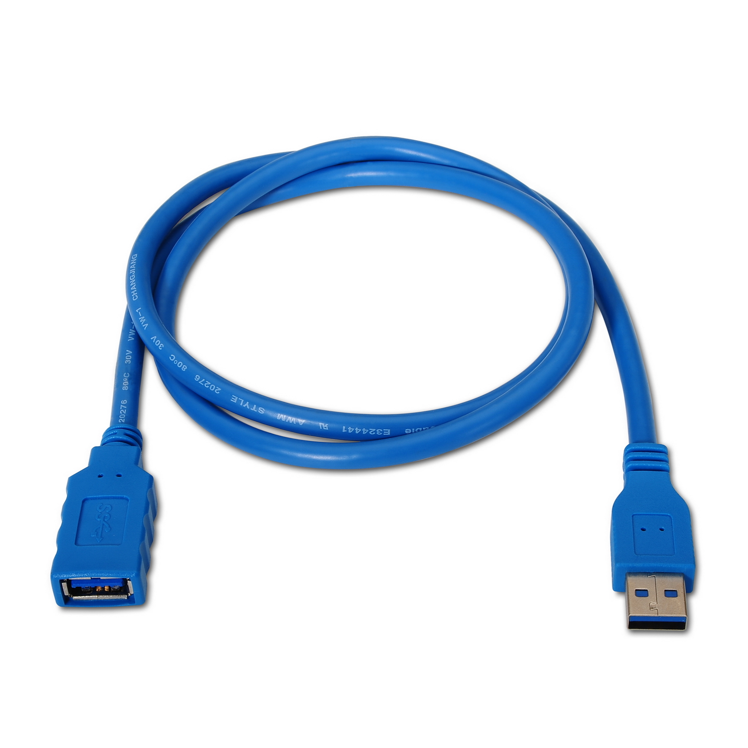 Aisens Câble d'Extension USB 3.0 - Type A Mâle vers A Femelle - 1.0m - Couleur Bleu