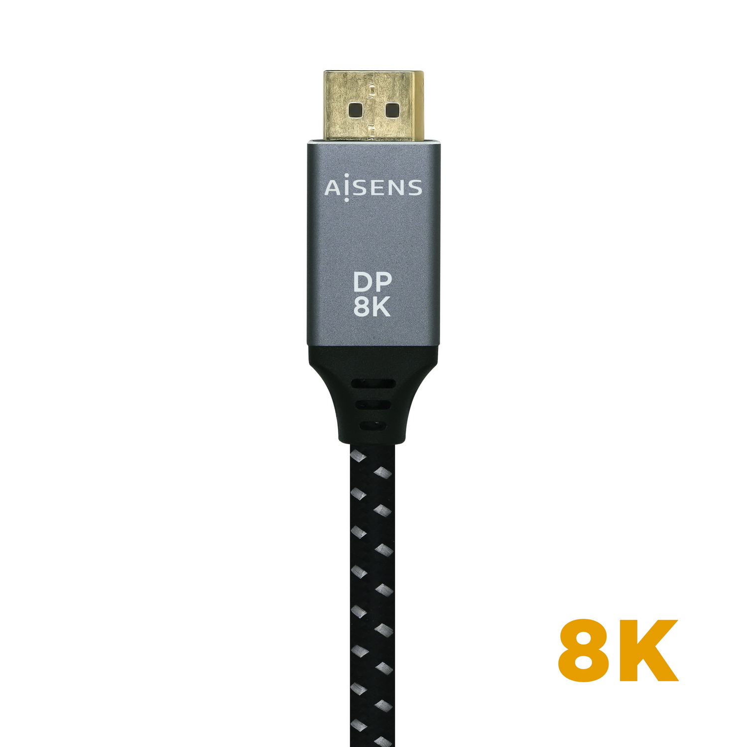 Aisens Câble Displayport V1.4 8K@60hz - DP/M-DP/M - 0.5m - Couleur Gris