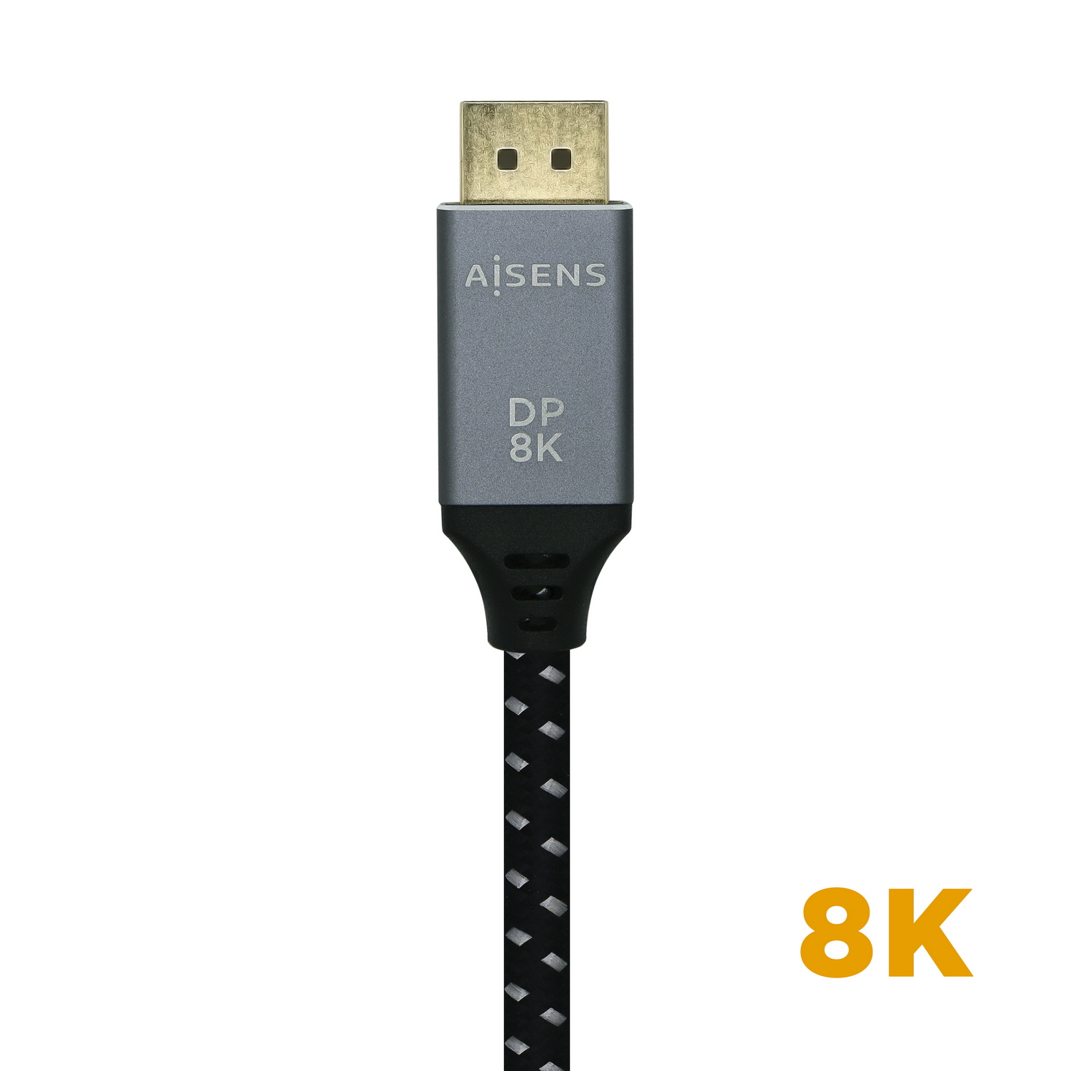 Aisens Câble Displayport V1.4 8K@60hz - DP/M-DP/M - 0.5m - Couleur Gris