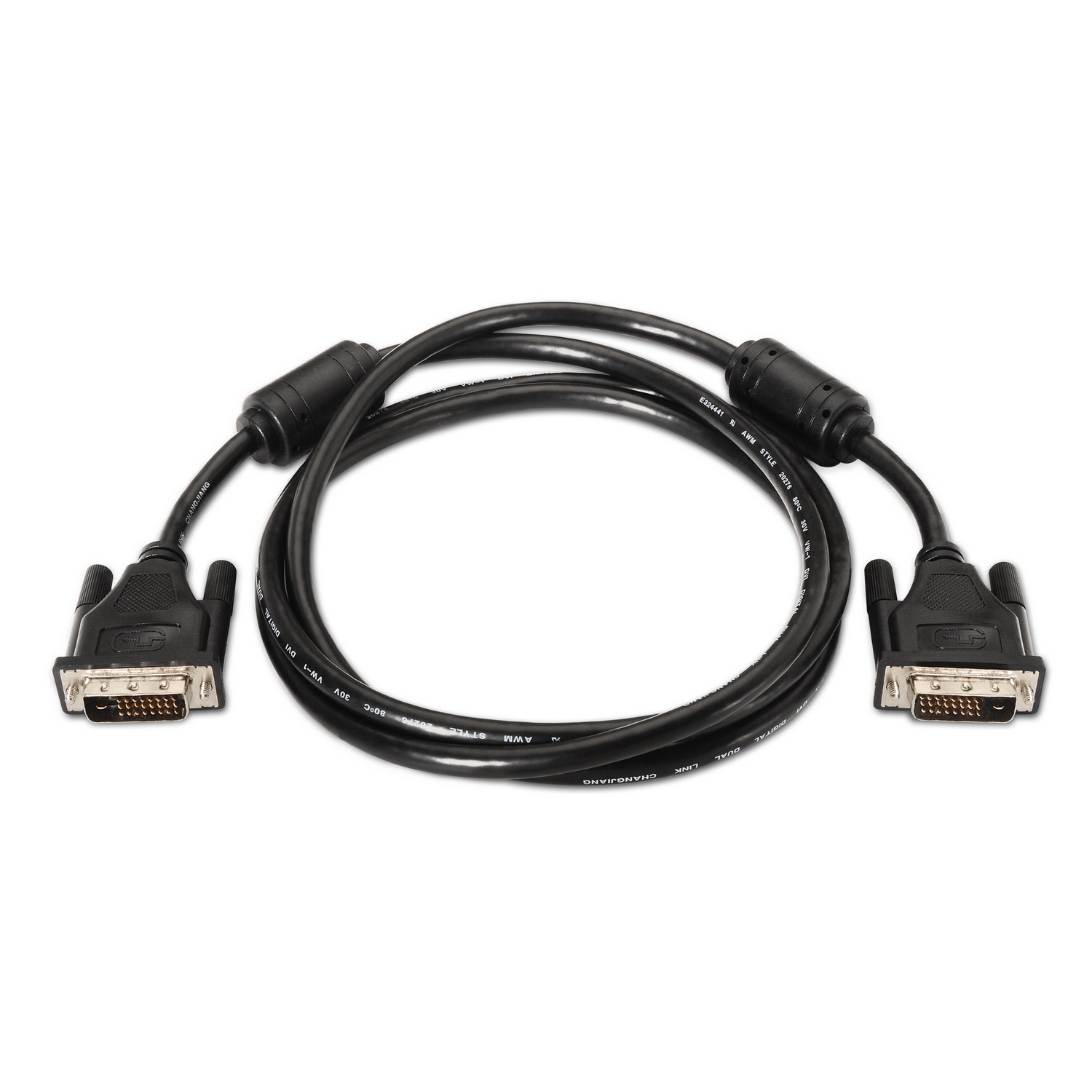 Aisens Câble DVI Dual Link 24+1 avec Ferrite - DVI-D Male vers DVI-D Male - 1.8m - (2560 x 1600) - Couleur Noir