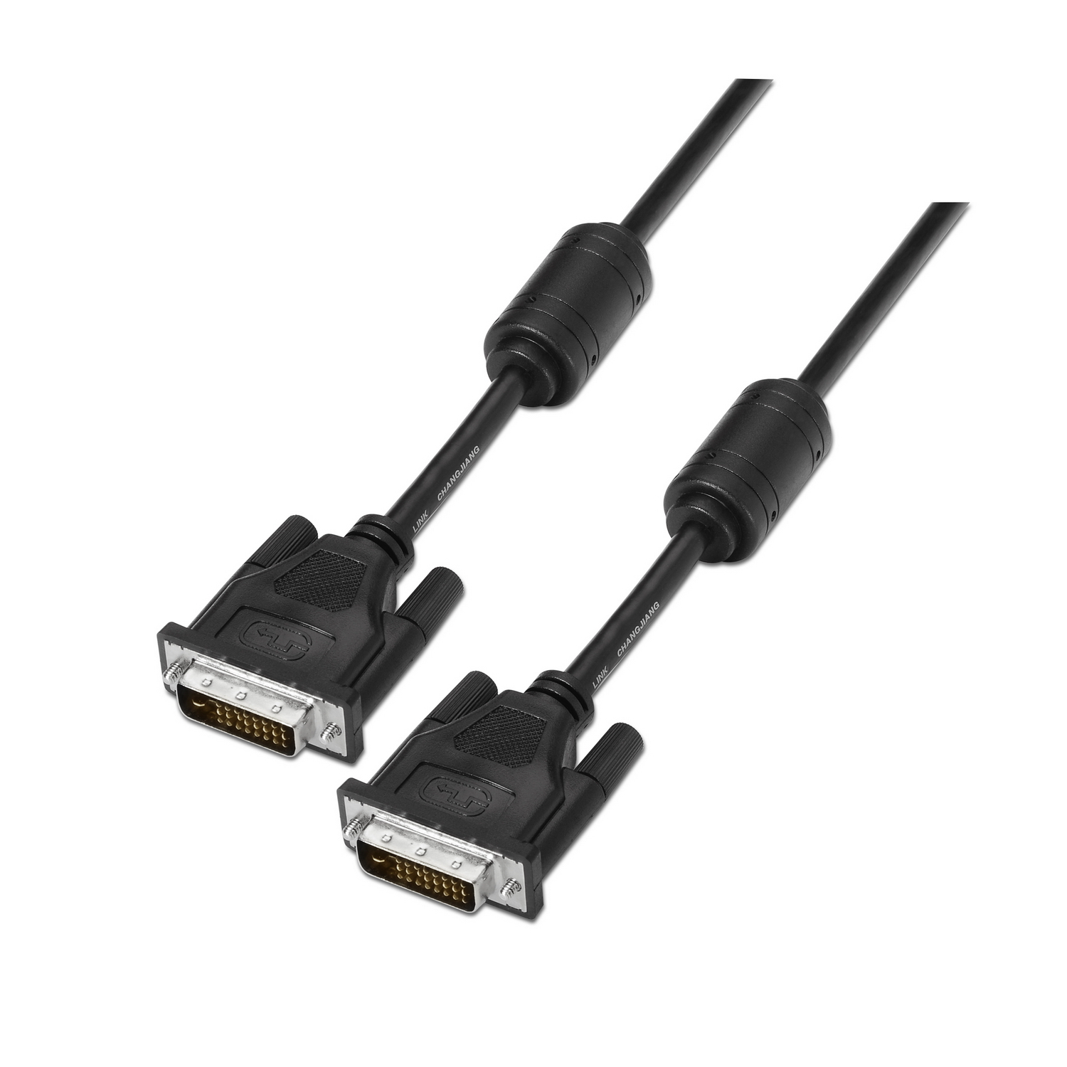 Aisens Câble DVI Dual Link 24+1 avec Ferrite - DVI-D Male vers DVI-D Male - 1.8m - (2560 x 1600) - Couleur Noir
