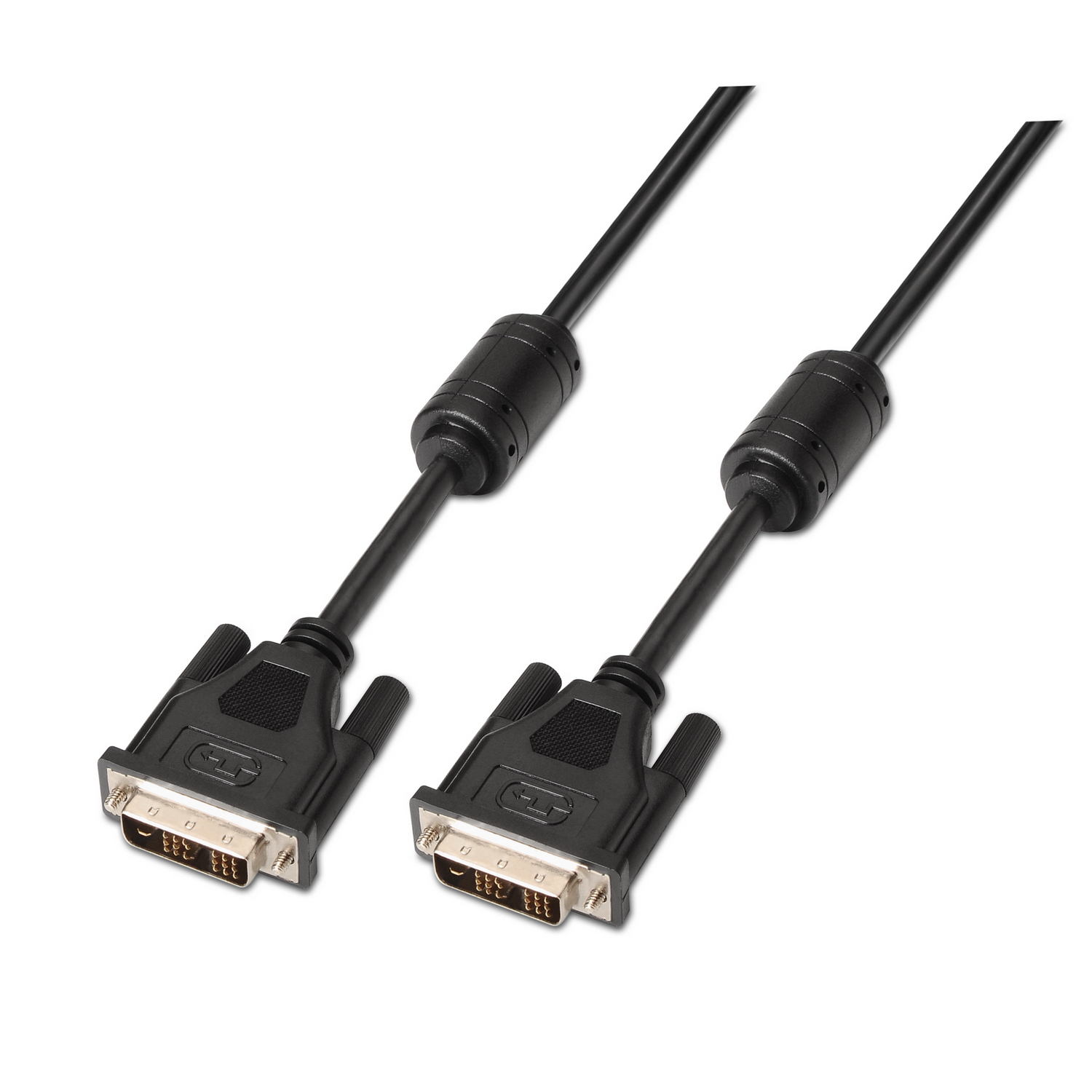 Aisens Câble DVI Single Link 18+1 avec Ferrite - DVI-D Male vers DVI-D Male - 1.8m - (1920x1200) - Couleur Noir