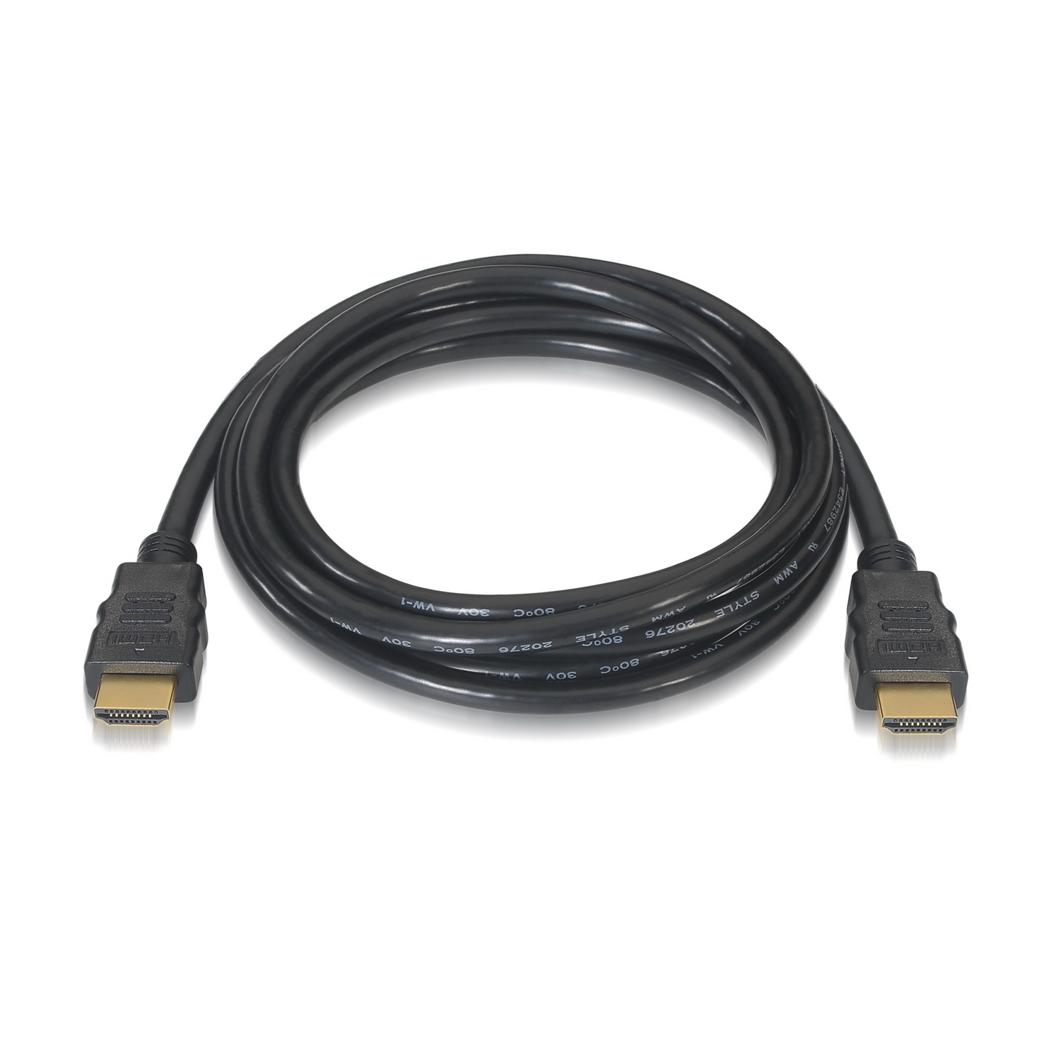 Aisens Câble HDMI 2.0 Certifié 4K HDR 60Hz Premium Mâle vers Mâle - Ultra HD 3D ARC - 4K - 0.5m - Couleur Noir