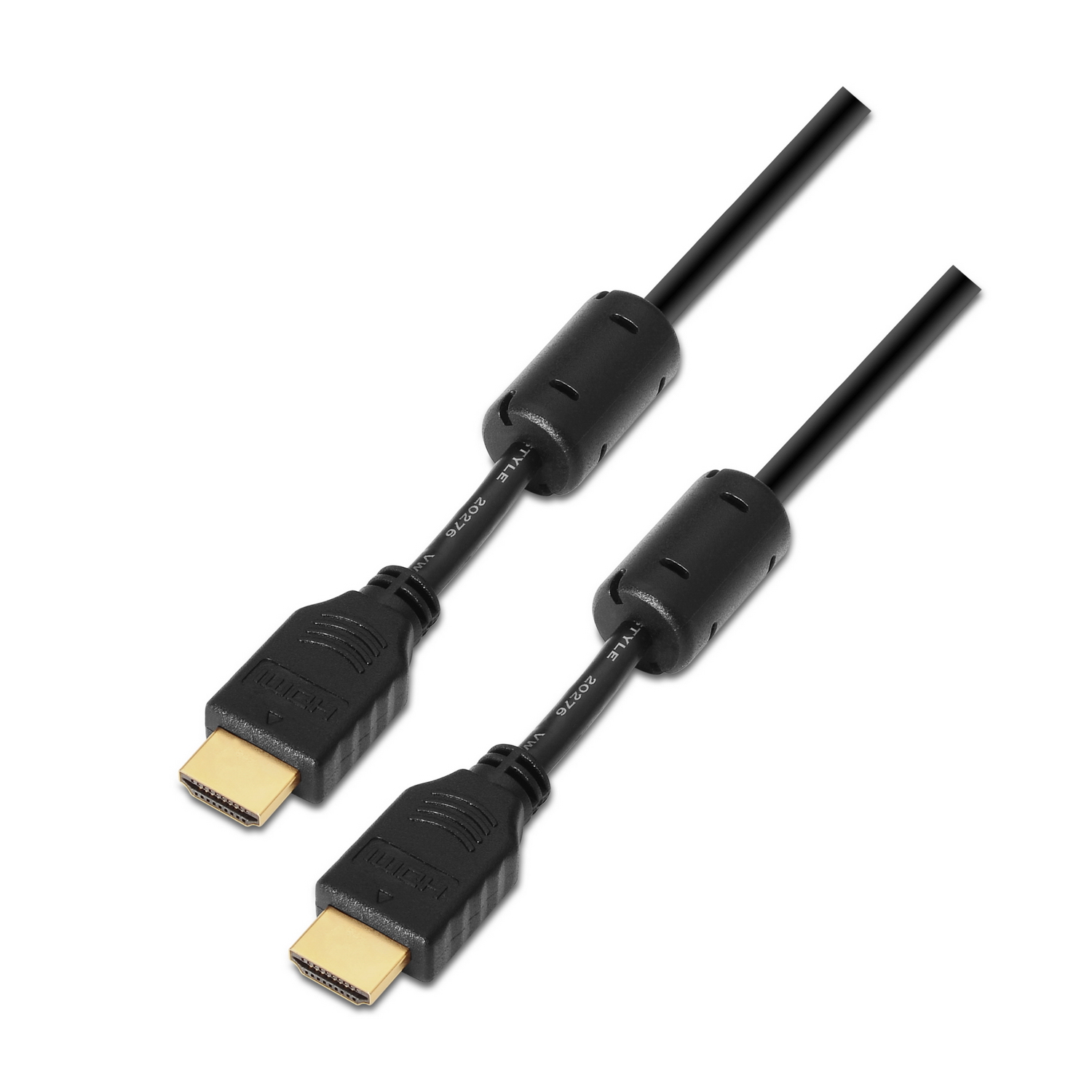 Aisens Câble HDMI Haut Débit / HEC avec Ferrite - A Male-A Male - 1.8m - Full HD - Couleur Noir