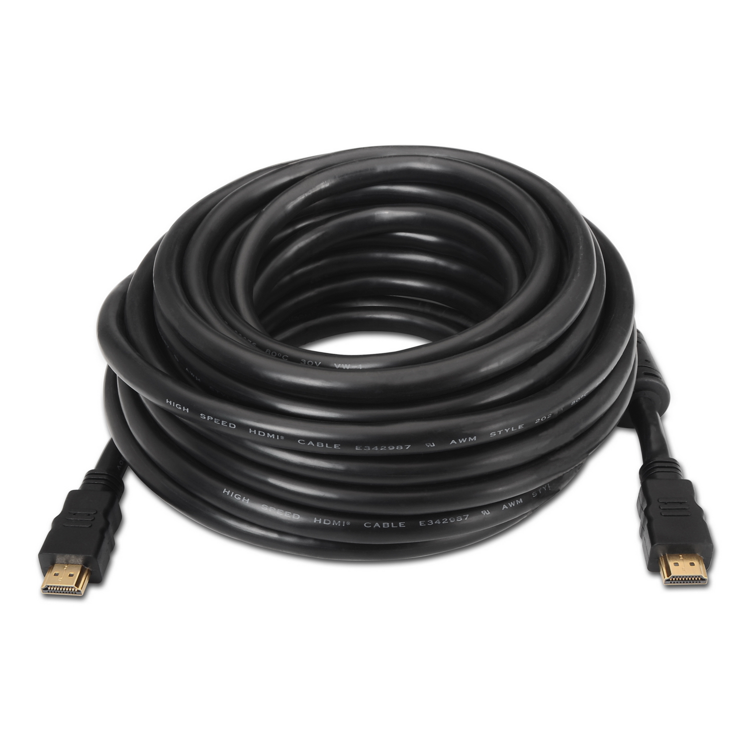 Aisens Câble HDMI Haut Débit / HEC avec Ferrite - A Male-A Male - 10m - Full HD - Couleur Noir