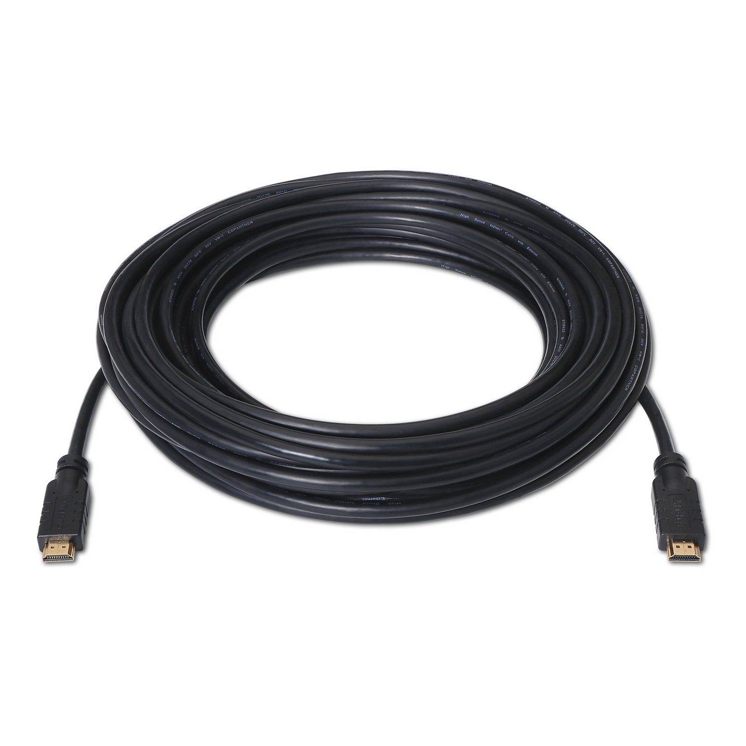 Aisens Câble HDMI Haut Débit / HEC avec Répéteur - A Male-A Male - 20m - Chipset pour Amplifier le Signal Full HD - Couleur Noir