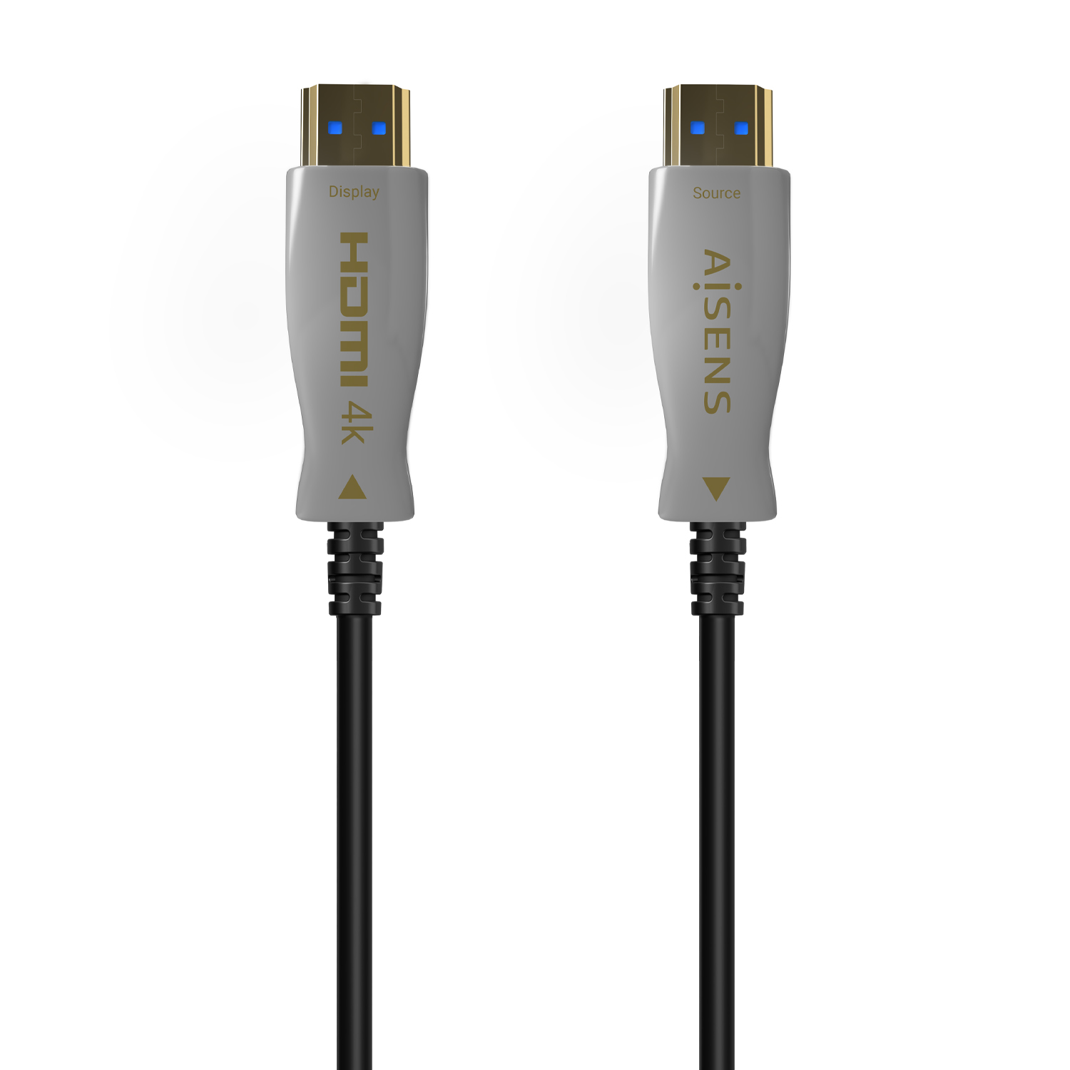 Aisens Câble HDMI V2.0 AOC Premium Haute Vitesse / HEC 4K@60Hz 4:4:4 18GBPS - A/MA/M - 100m - Couleur Noir