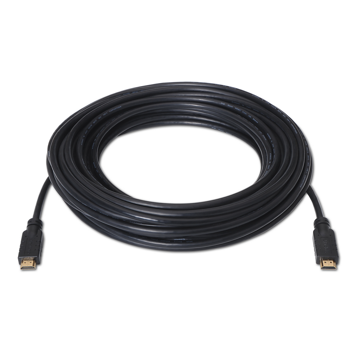 Aisens Câble HDMI V2.0 Premium High Speed/ HEC 4K@60HZ 18GBPS avec Répéteur - A/MA/M - 20m - Couleur Noir