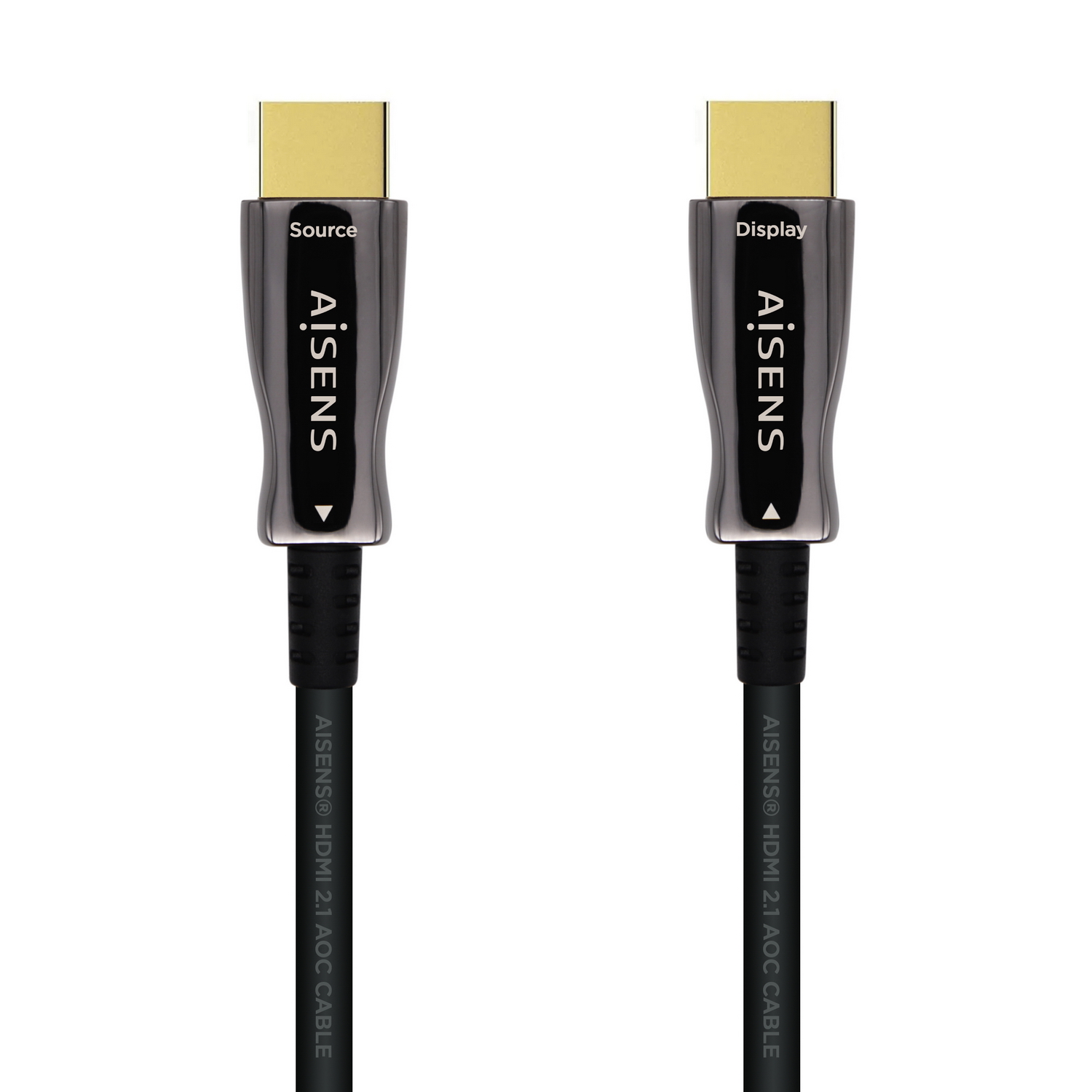 Aisens Câble HDMI V2.1 AOC (Active Optical Cable) Fibre Optique Ultra Haut Débit UHS 8K@60Hz 4K@120Hz 4:4:4 48Gbps - A/MA/M - 30m - Couleur Noir