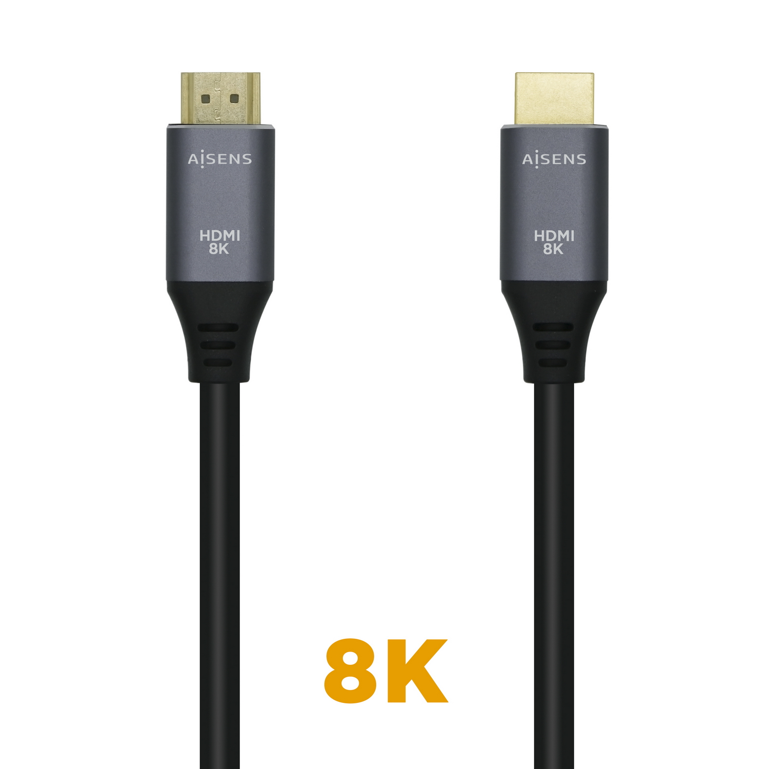 Aisens Câble HDMI V2.1 Ultra Haute Vitesse 8K@60Hz 48Gbps - A/MA/M - 0.5m - Couleur Noir