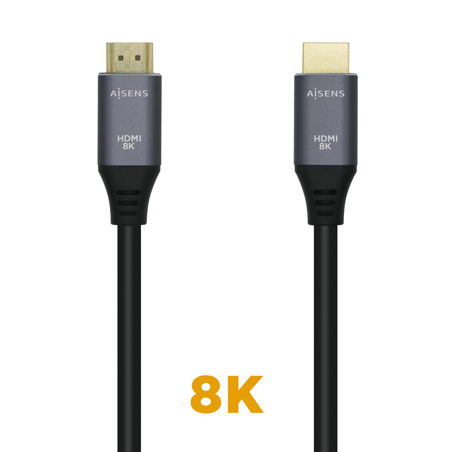 Aisens Câble HDMI V2.1 Ultra Haute Vitesse 8K@60Hz 48Gbps - A/MA/M - 1.0m - Couleur Noir