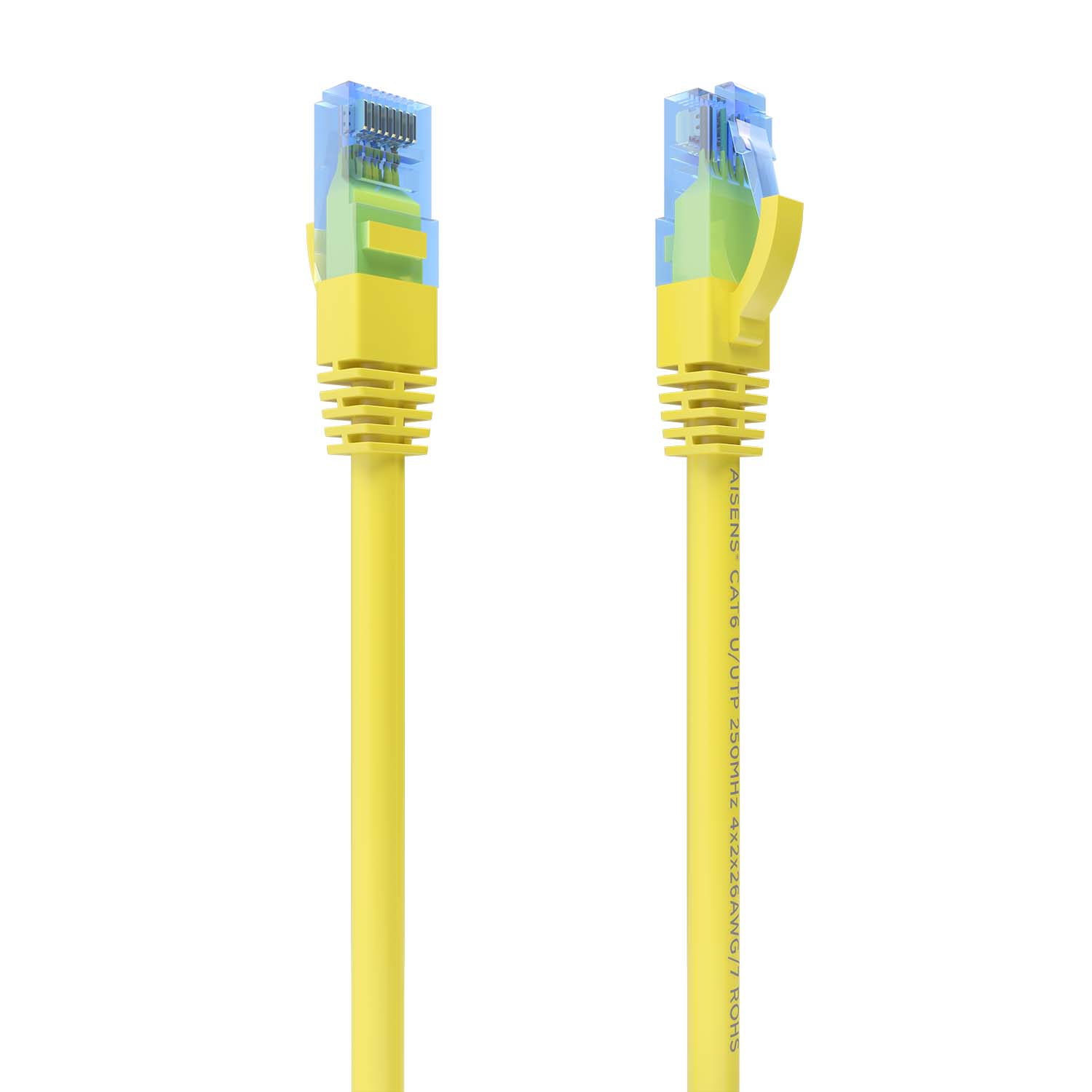 Aisens Câble réseau Cordon de brassage RJ45 Cat.6 UTP AWG26 CCA - 0,5 m - Couleur jaune