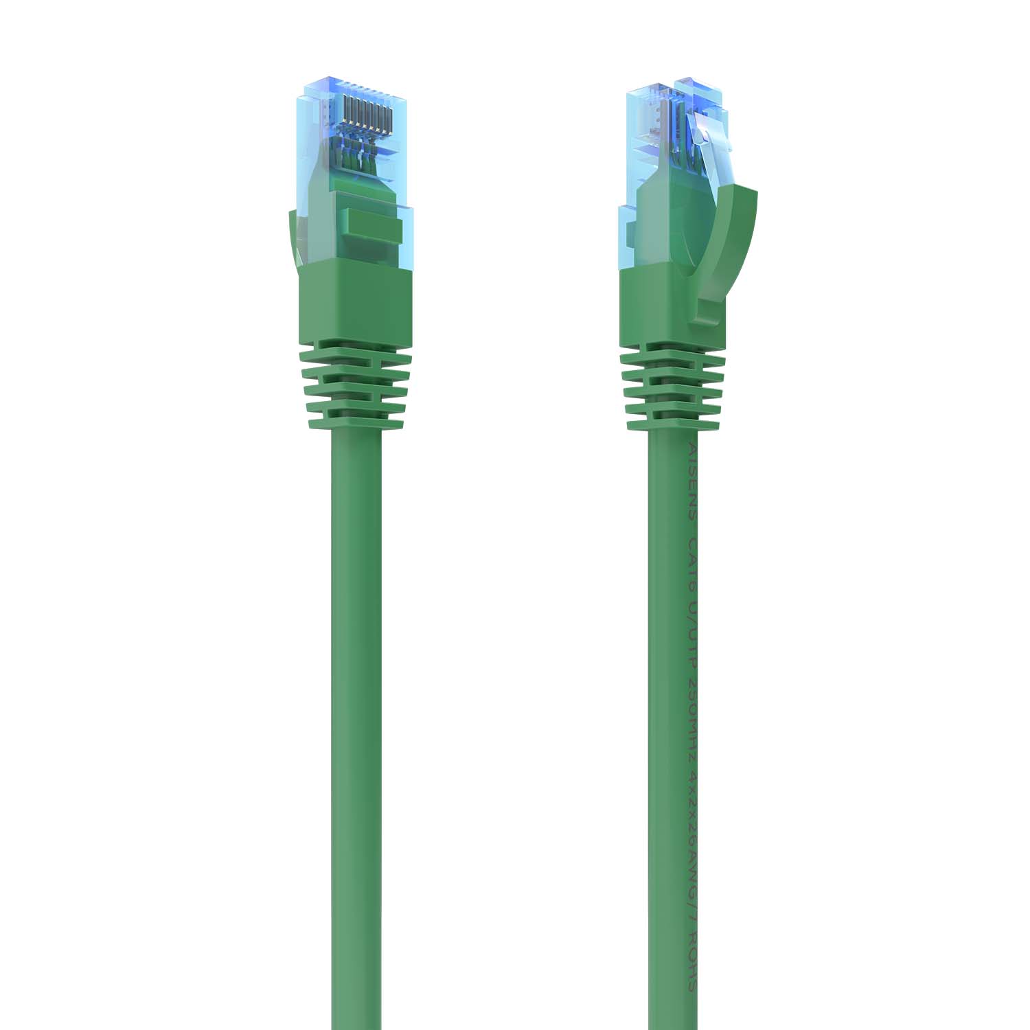 Aisens Câble réseau Cordon de brassage RJ45 Cat.6 UTP AWG26 CCA - 0,75 m - Couleur verte