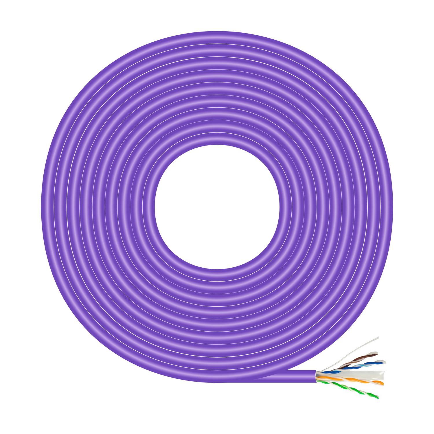 Aisens Câble Réseau RJ45LSZH Cat.6 UTP Rigide AWG23 CCA (Alliage) - 100m - Couleur Violet