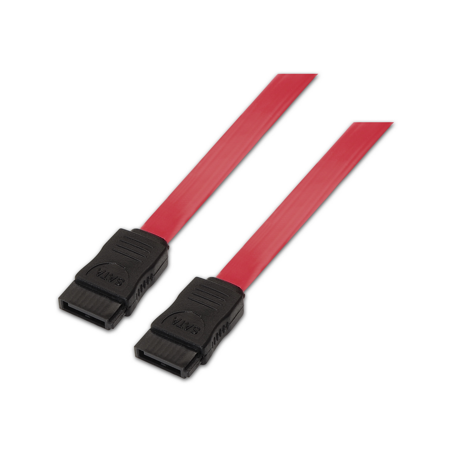 Aisens Câble SATA III Data 6G Data - 0.5m pour Disque Dur SATA I - II - III SSD - Couleur Rouge