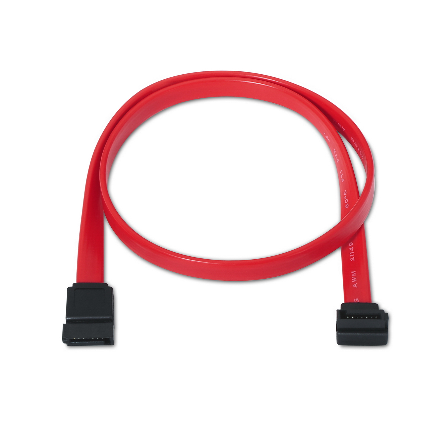 Aisens Câble SATA III Data 6G Data Coudé - 0.5m pour Disque Dur SATA I - II - III SSD - Couleur Rouge