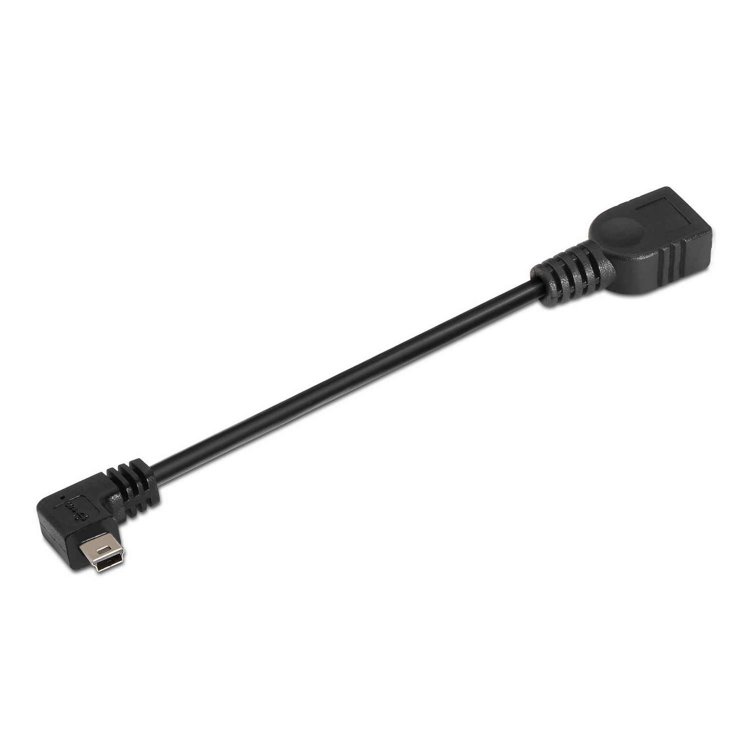 Aisens Câble USB 2.0 OTG - Type Mini B Mâle-A Femelle - 15cm - Couleur Noir