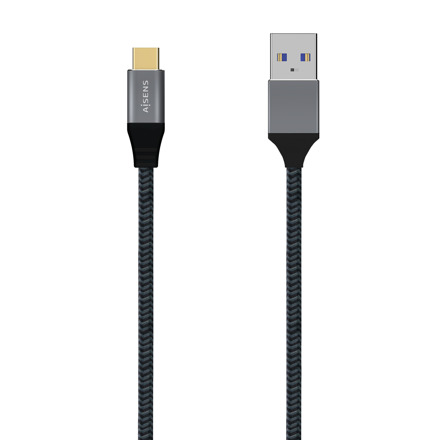 Aisens Câble USB 3.1 GEN2 Aluminium 10GBPS 3A - TYPEUSB-C/MA/M - 0.5M - Couleur Gris