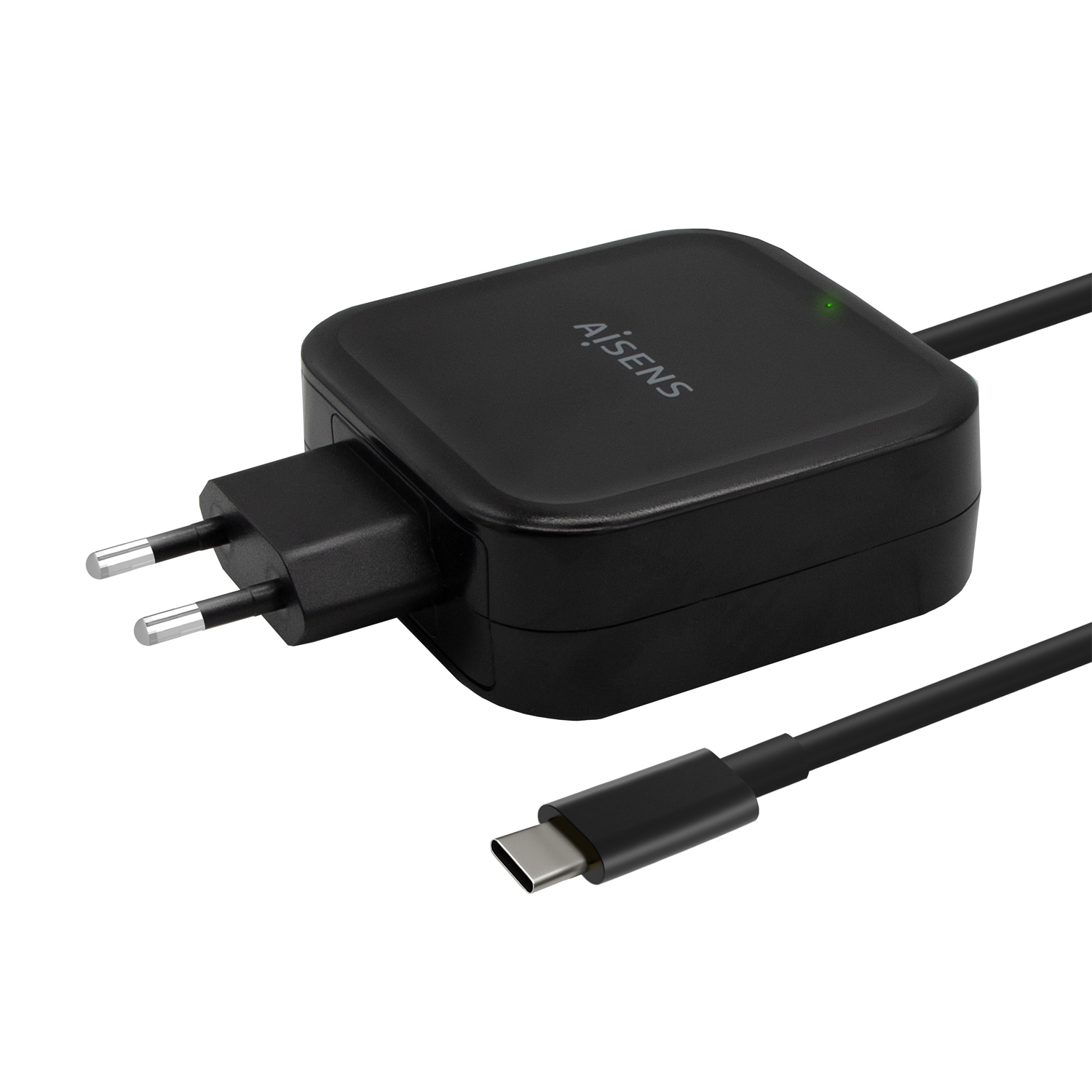 Aisens Chargeur 65W PD3.0 QC3.0 1xUSB-C 1.2m - Couleur Noir