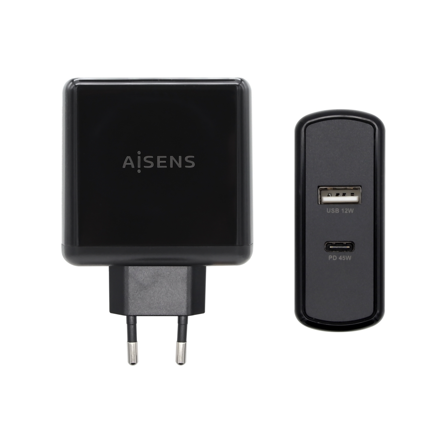 ✓ Aisens Chargeur pour Smartphone 57W 1x USB-C PD3.0 45W, 1x USB-A 5V/2.4A  12W couleur en stock - 123CONSOMMABLES