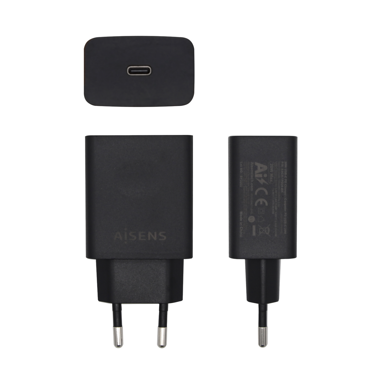 Aisens Chargeur pour Smartphone USB-C PD3.0 1x USB-C 20W