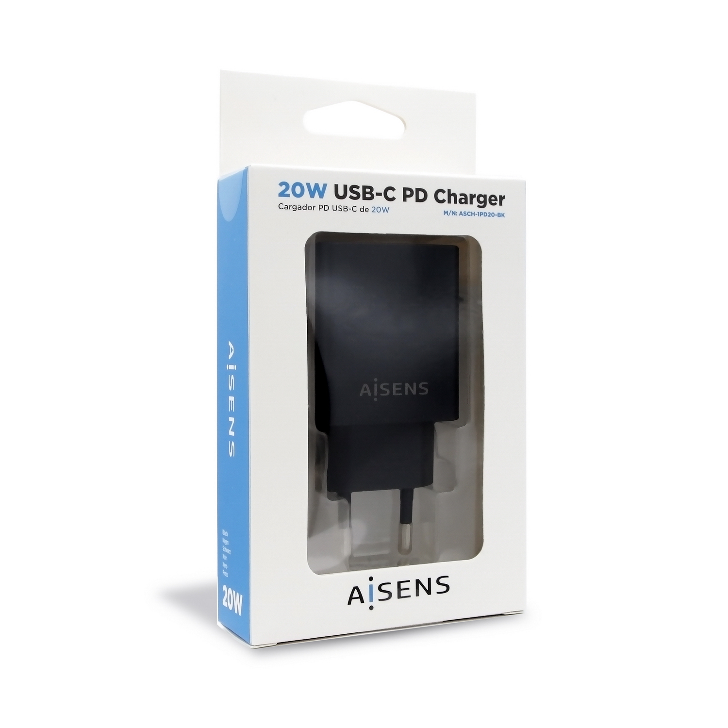 Aisens Chargeur pour Smartphone USB-C PD3.0 1x USB-C 20W