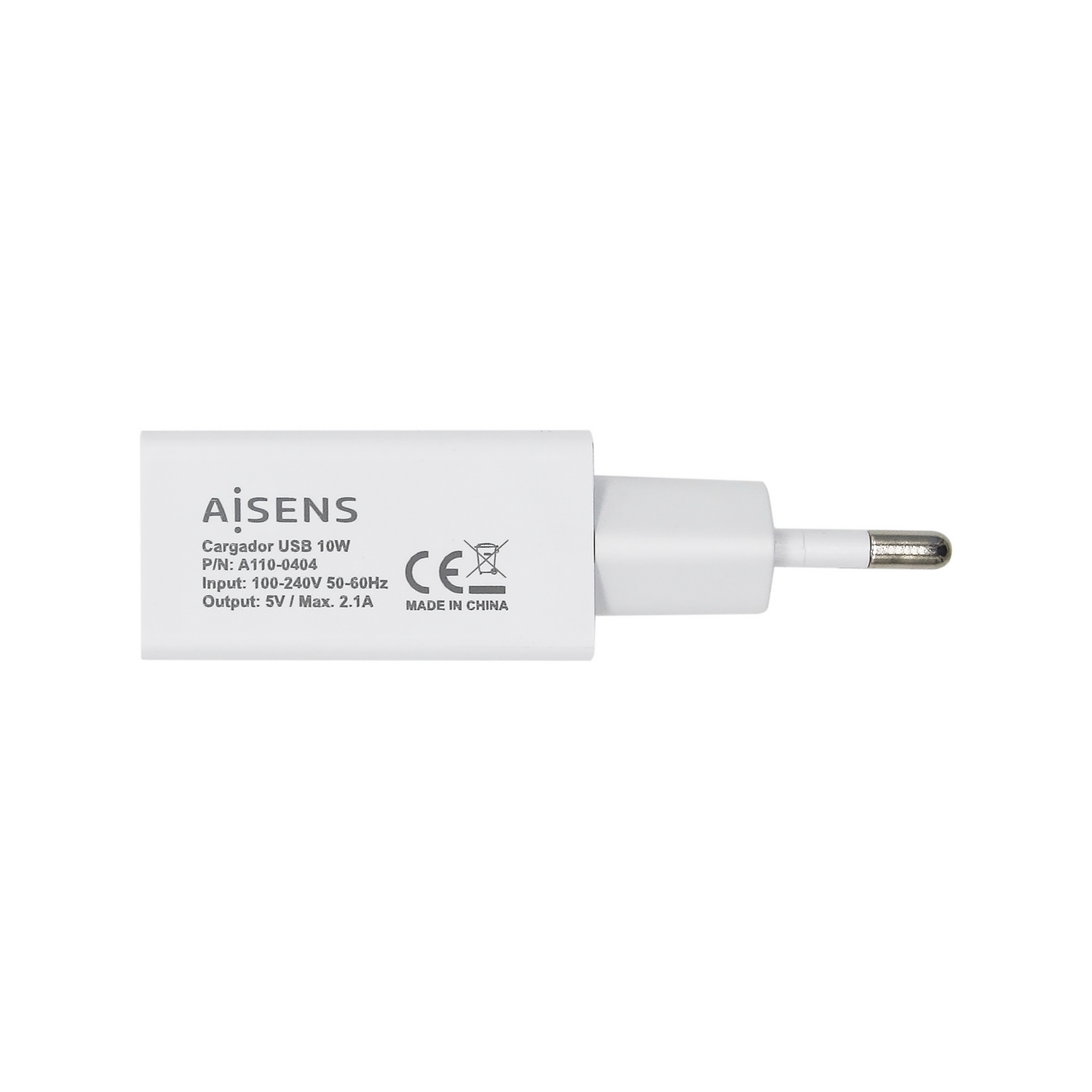 Aisens Chargeur USB 10W - 5V/2A - Couleur Blanche