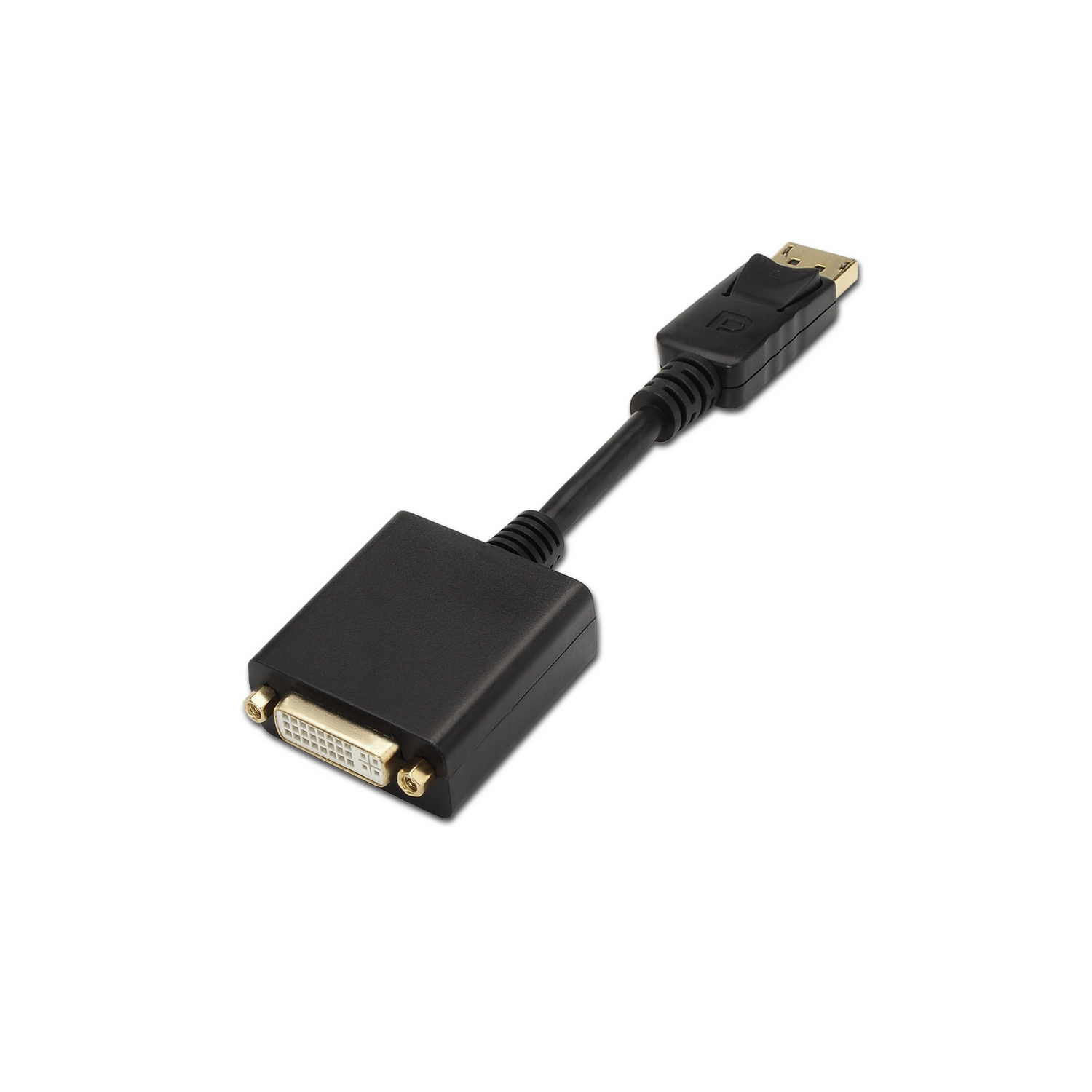 Aisens Convertisseur Displayport vers DVI Single Link - DP/M-DVI/H - 15cm - Couleur Noir
