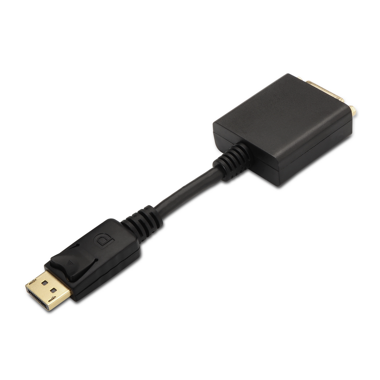 Aisens Convertisseur Displayport vers DVI Single Link - DP/M-DVI/H - 15cm - Couleur Noir