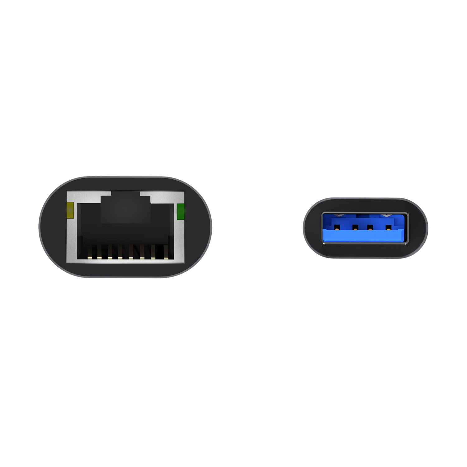 Aisens Convertisseur Ethernet Gigabit USB 3.0 vers 10/100/1000 Mbps - 15cm - Couleur Gris