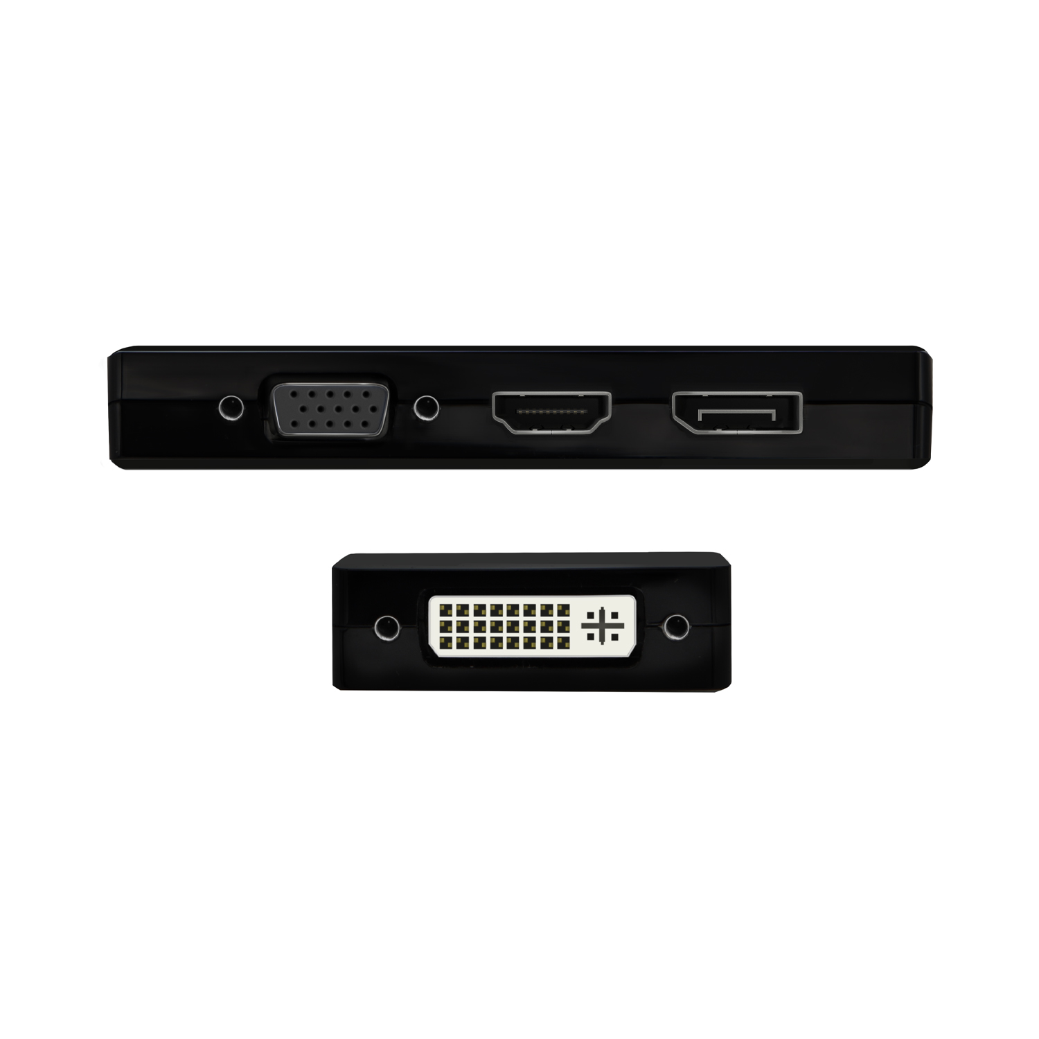 Aisens Convertisseur USB-C vers DP/DVI/HDMI/VGA - USB-C/M-DP/H-DVI/H-HDMI/H-VGA/H - 15cm - Couleur Noir