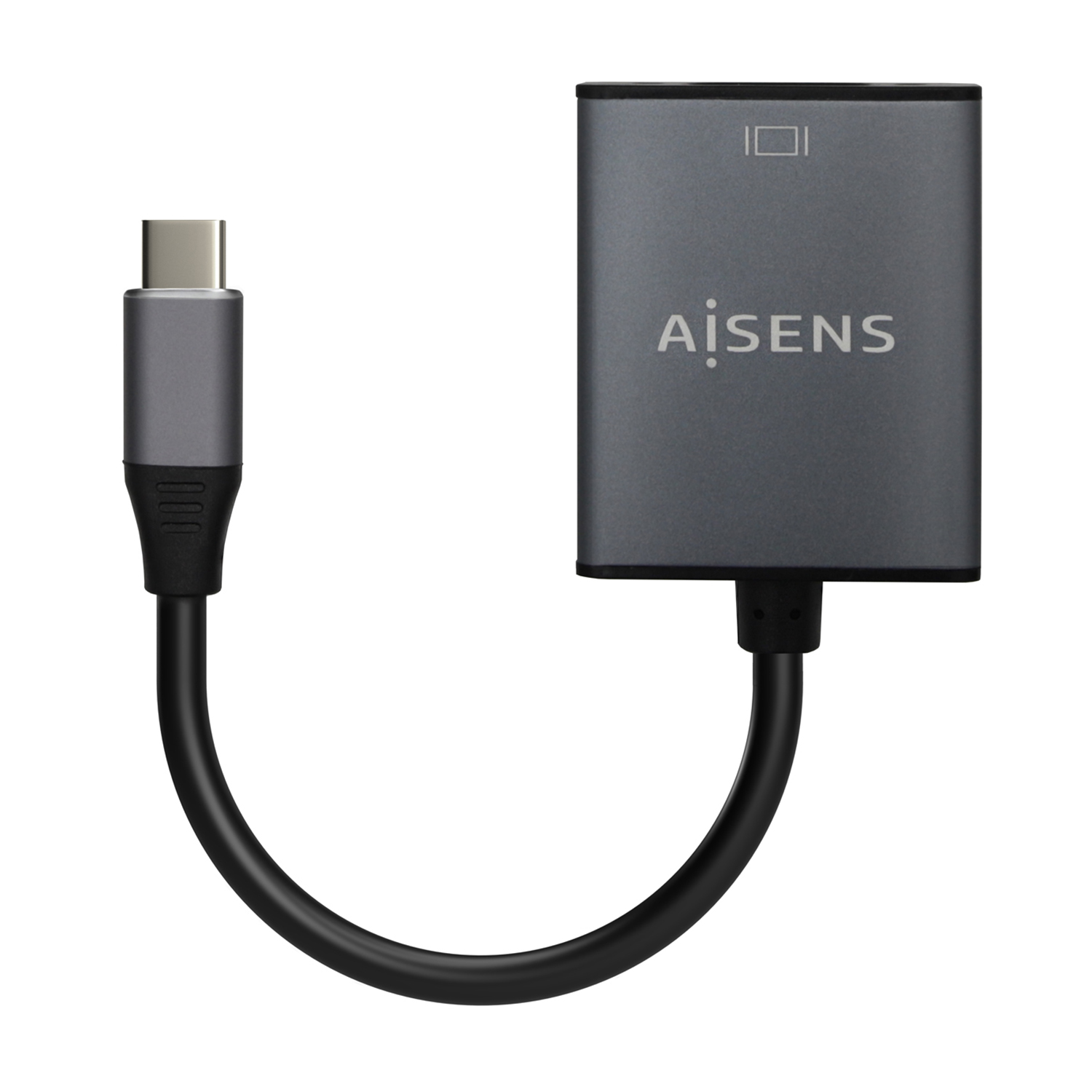 Aisens Convertisseur USB-C vers VGA en Aluminium - USB-C/M-Hdb15/H - 15cm - Couleur Gris