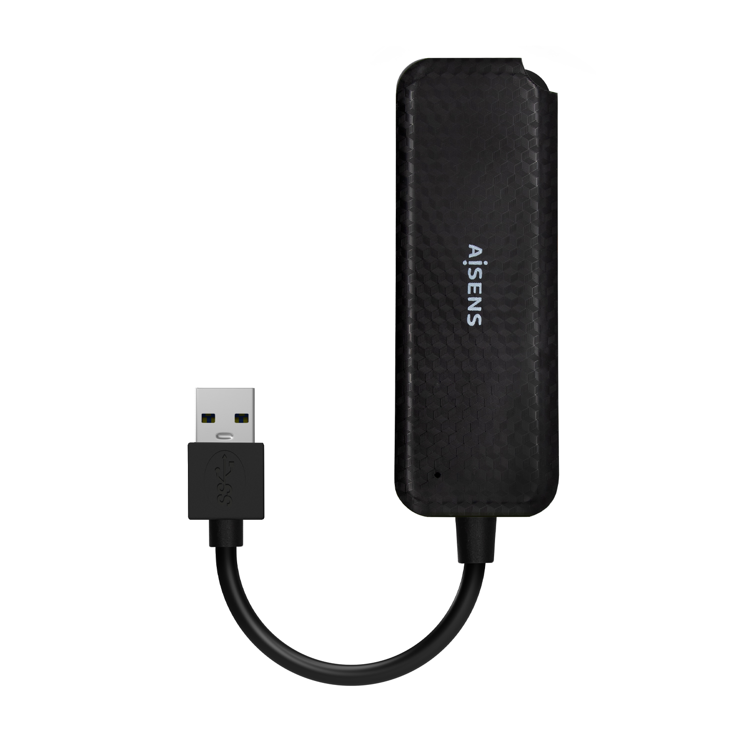 Aisens Hub USB 3.0 - Type A/M-4X Type A/H - 15cm - Couleur Noir