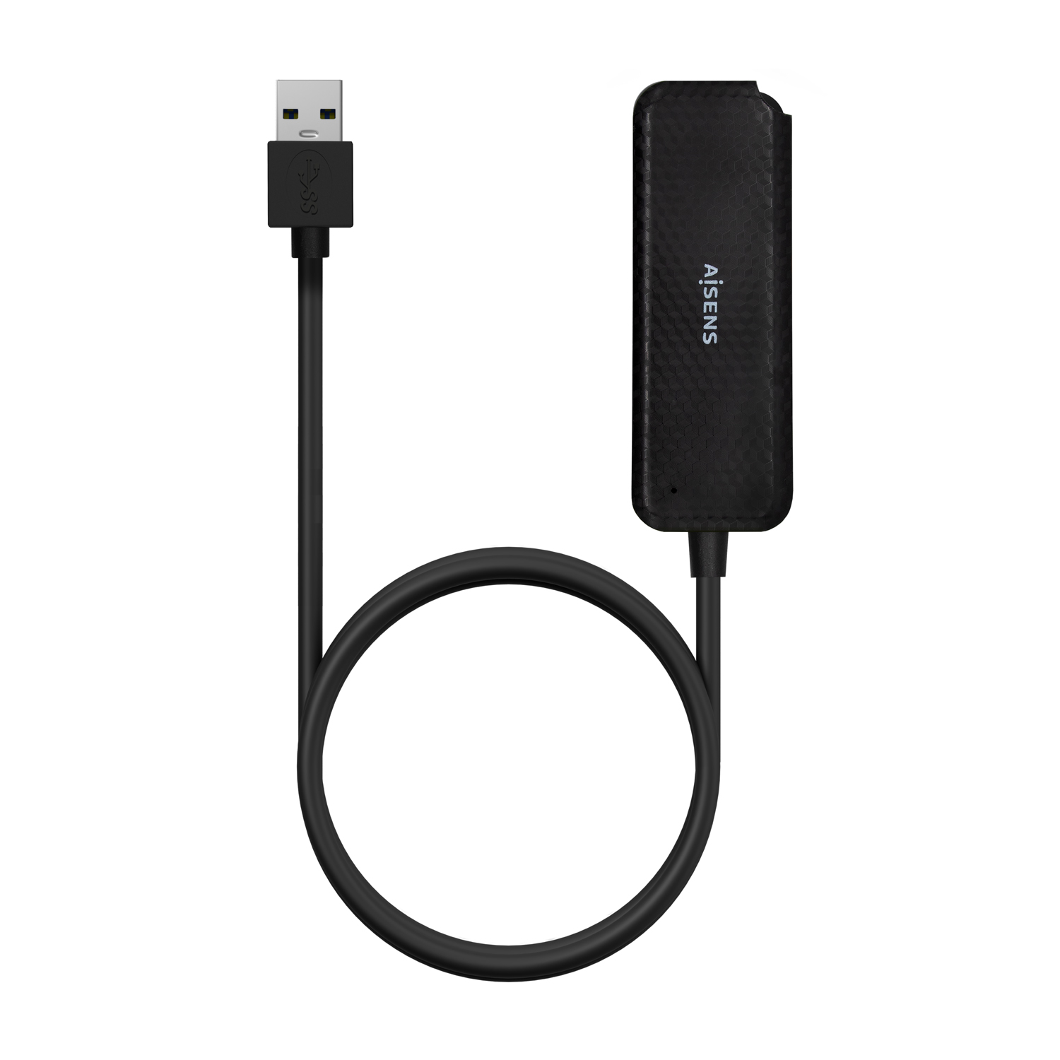 Aisens Hub USB 3.0 - Type A/M-4X Type A/H - 60cm - Couleur Noir