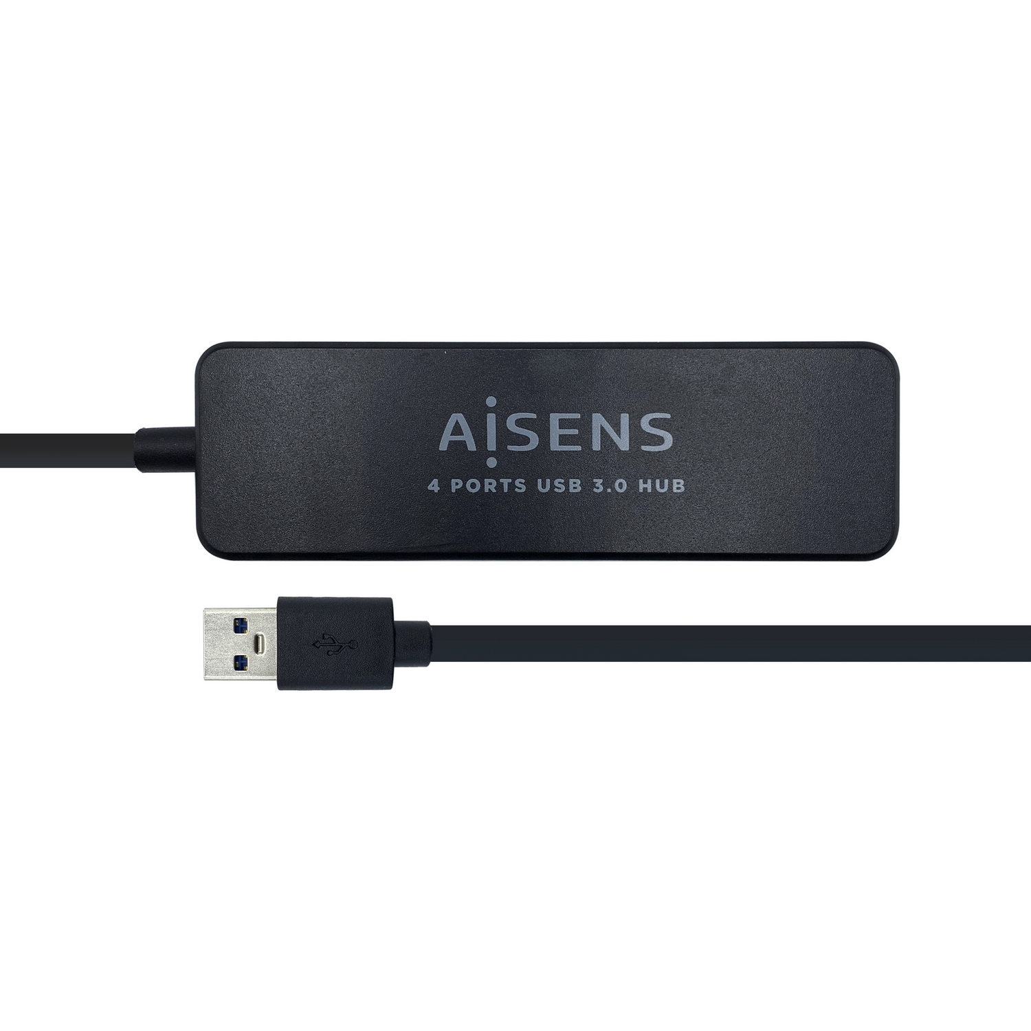 Aisens HUB USB 3.0 - Type A Mâle vers 4xType A Femelle - 30cm - Couleur Noir