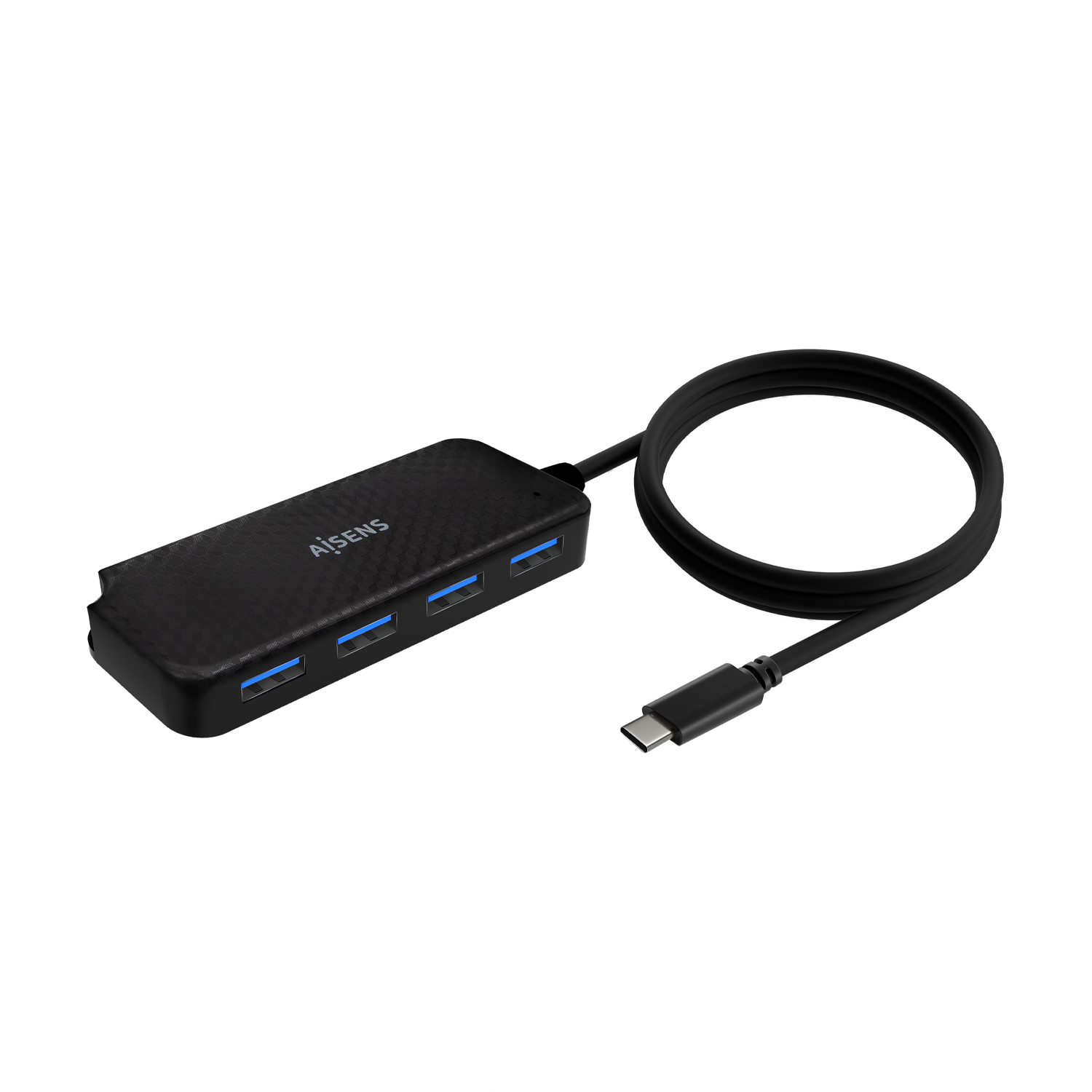 Aisens Hub USB 3.1 USB-C - USB-C/M-4Xtype A/H - 60cm - Couleur Noir