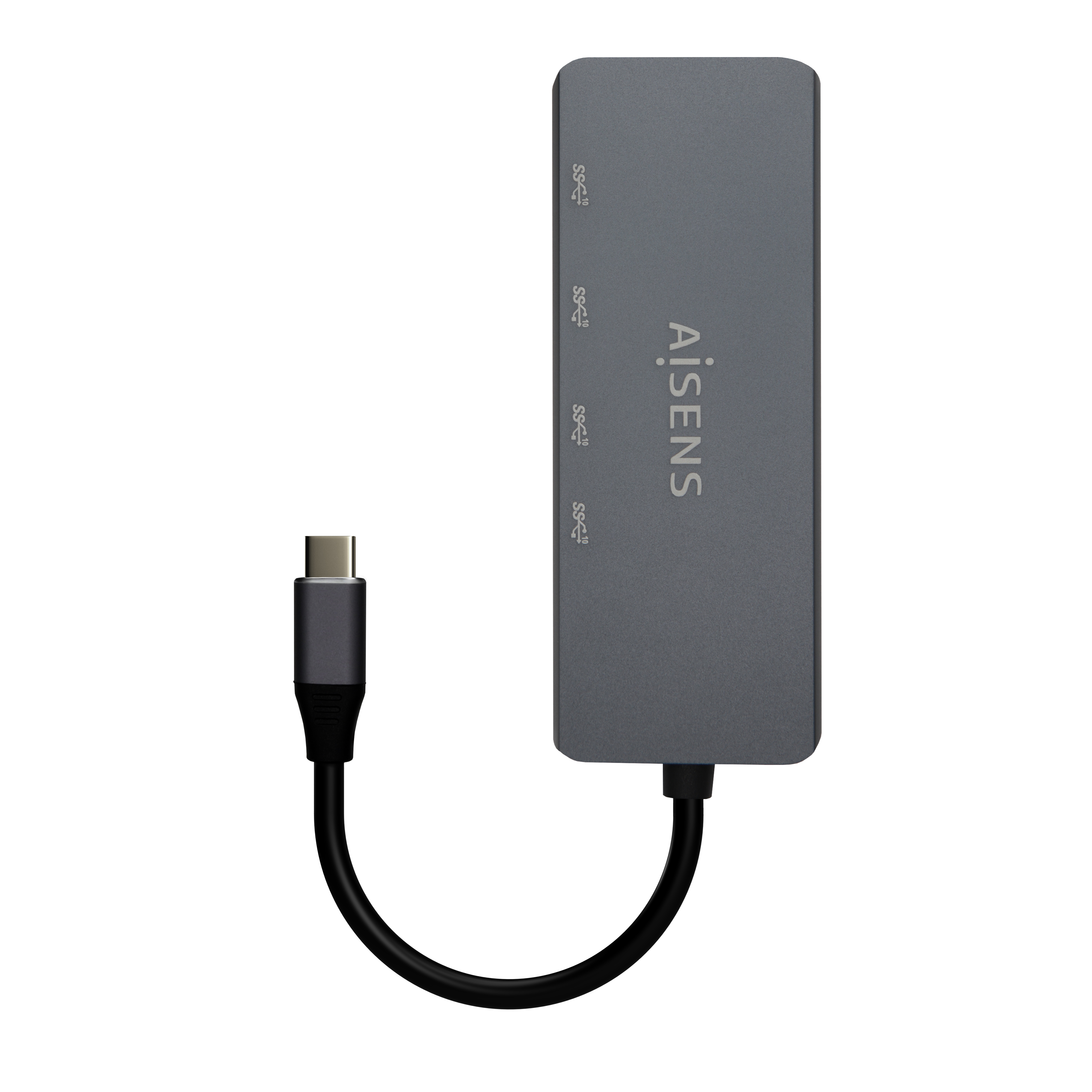 Aisens Hub USB 3.2 Gen1 5G USB-C - USB-C/M-4xUSB-C/H - 15cm - Couleur Gris